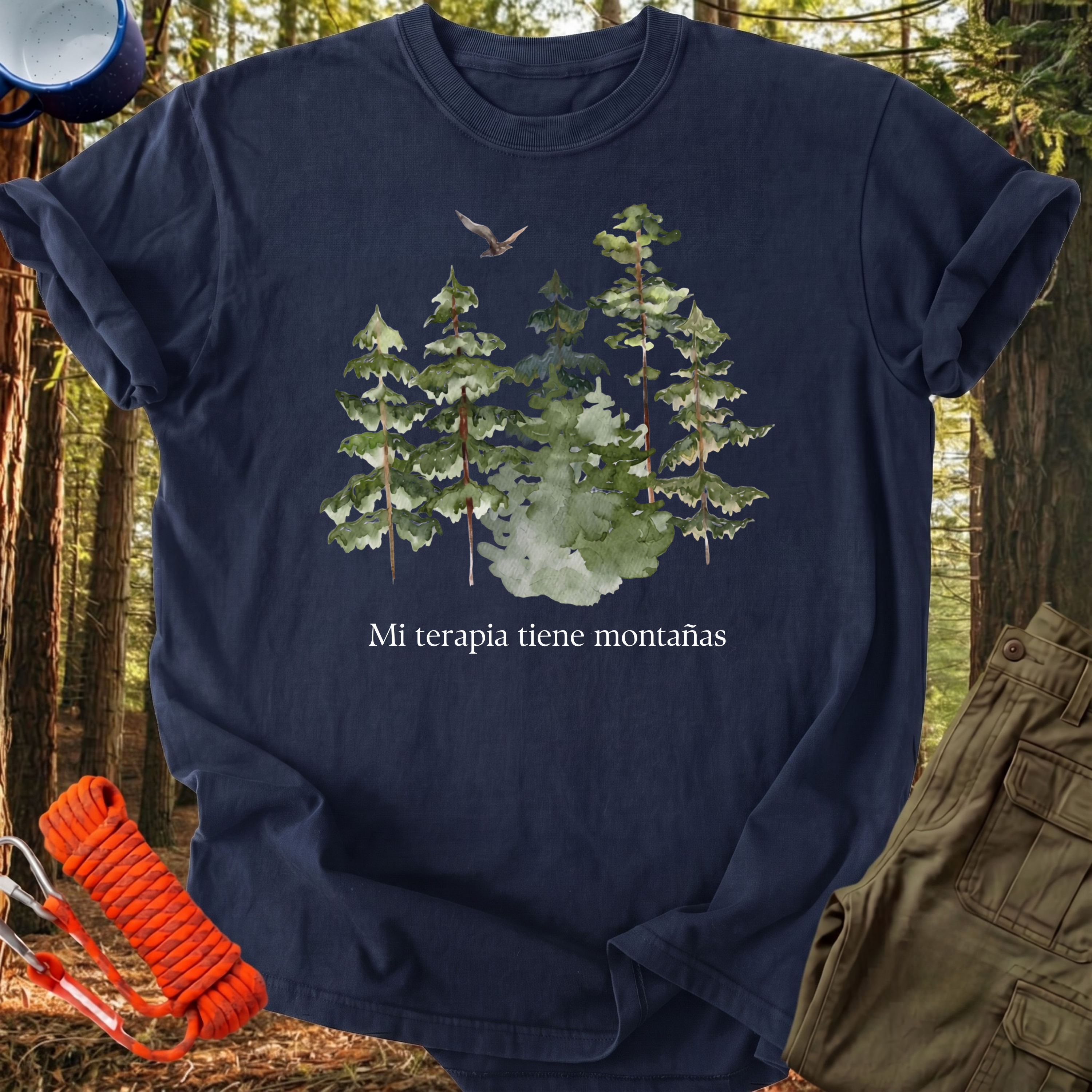 Camiseta Mi Terapia Tiene Montaña