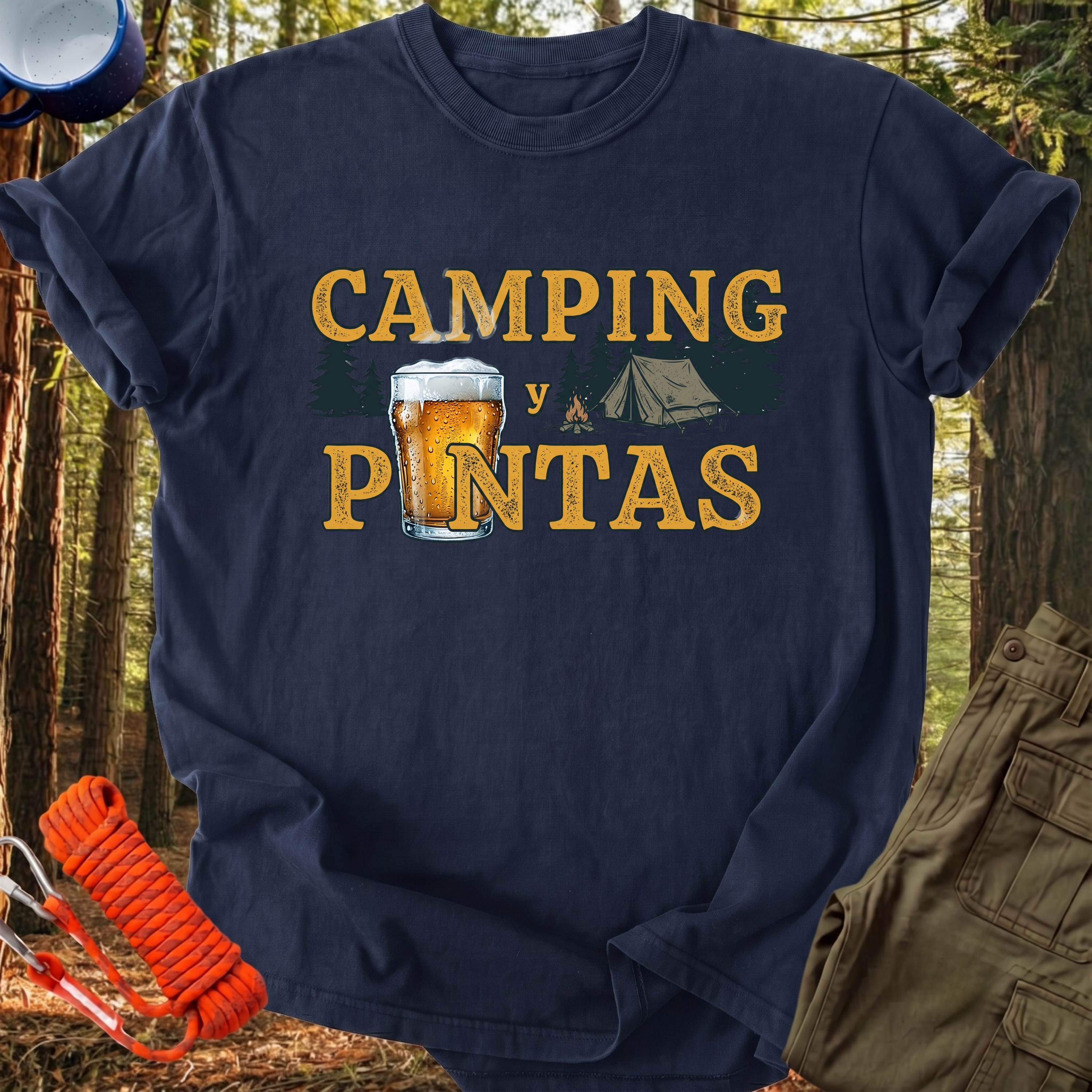 Camiseta Camping y Pintas