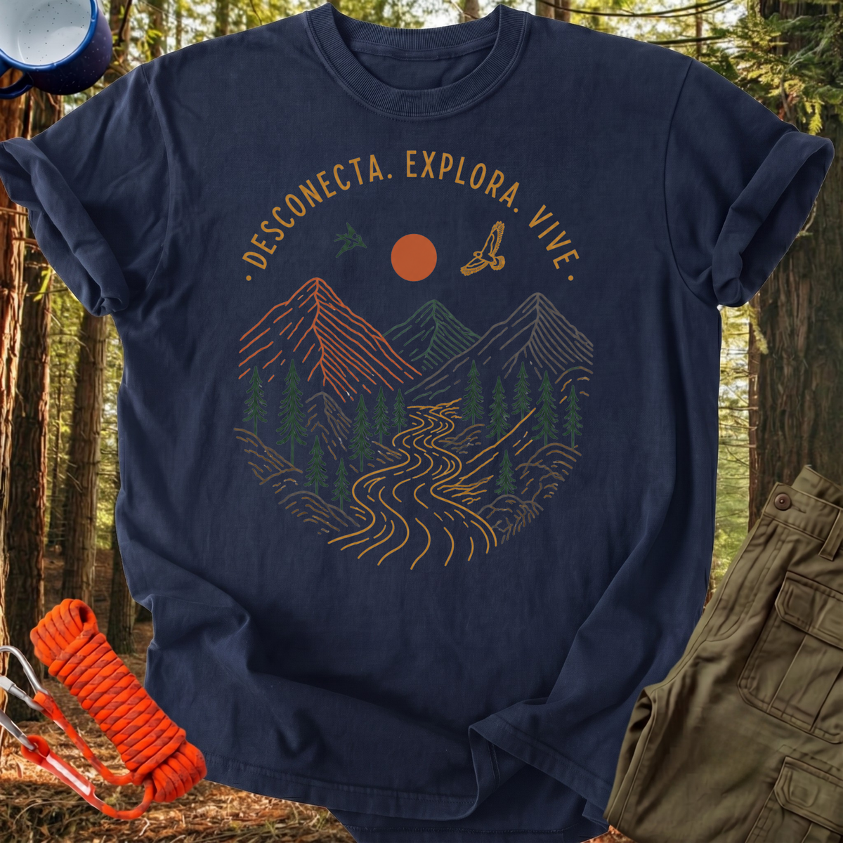 Camiseta Desconecta, Explora, Vive