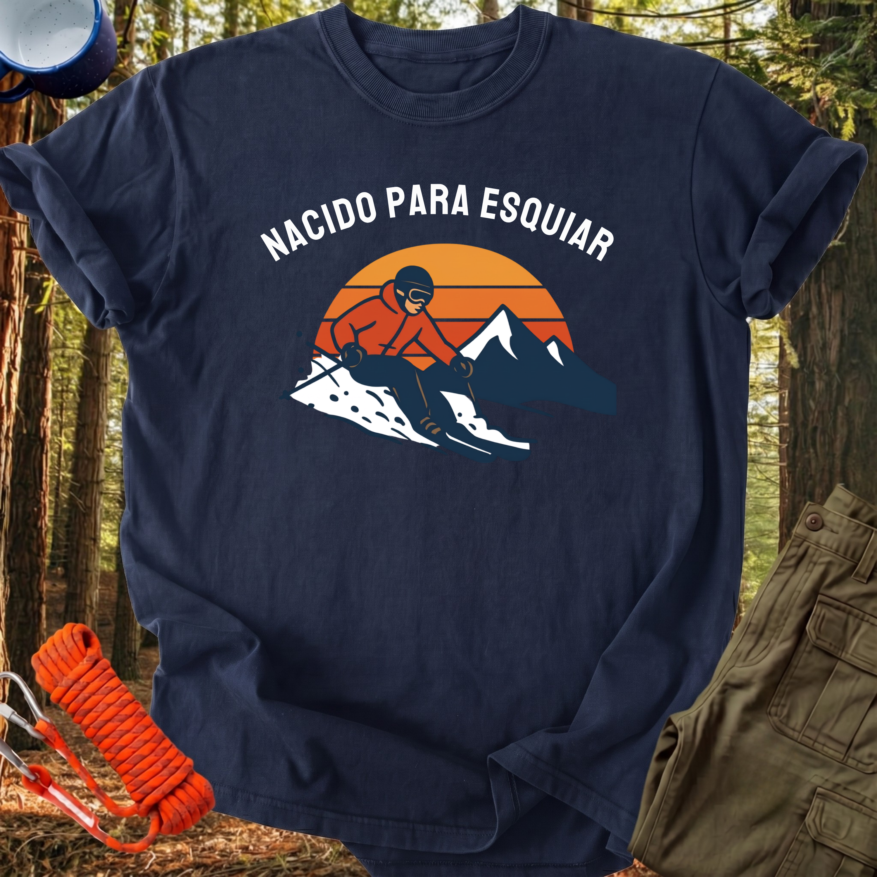 Camiseta Nacido para Esquiar