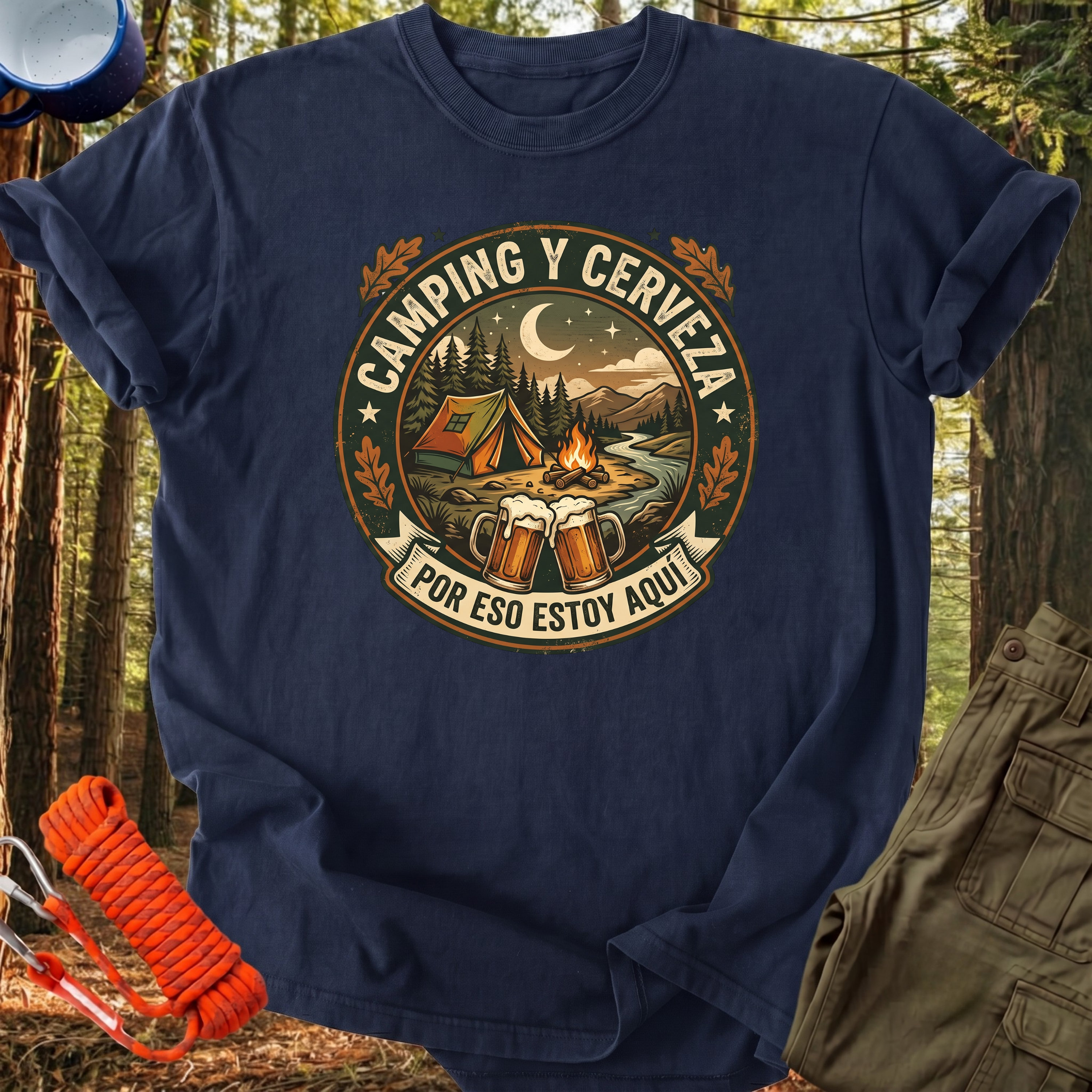 Camiseta Camping y Cerveza