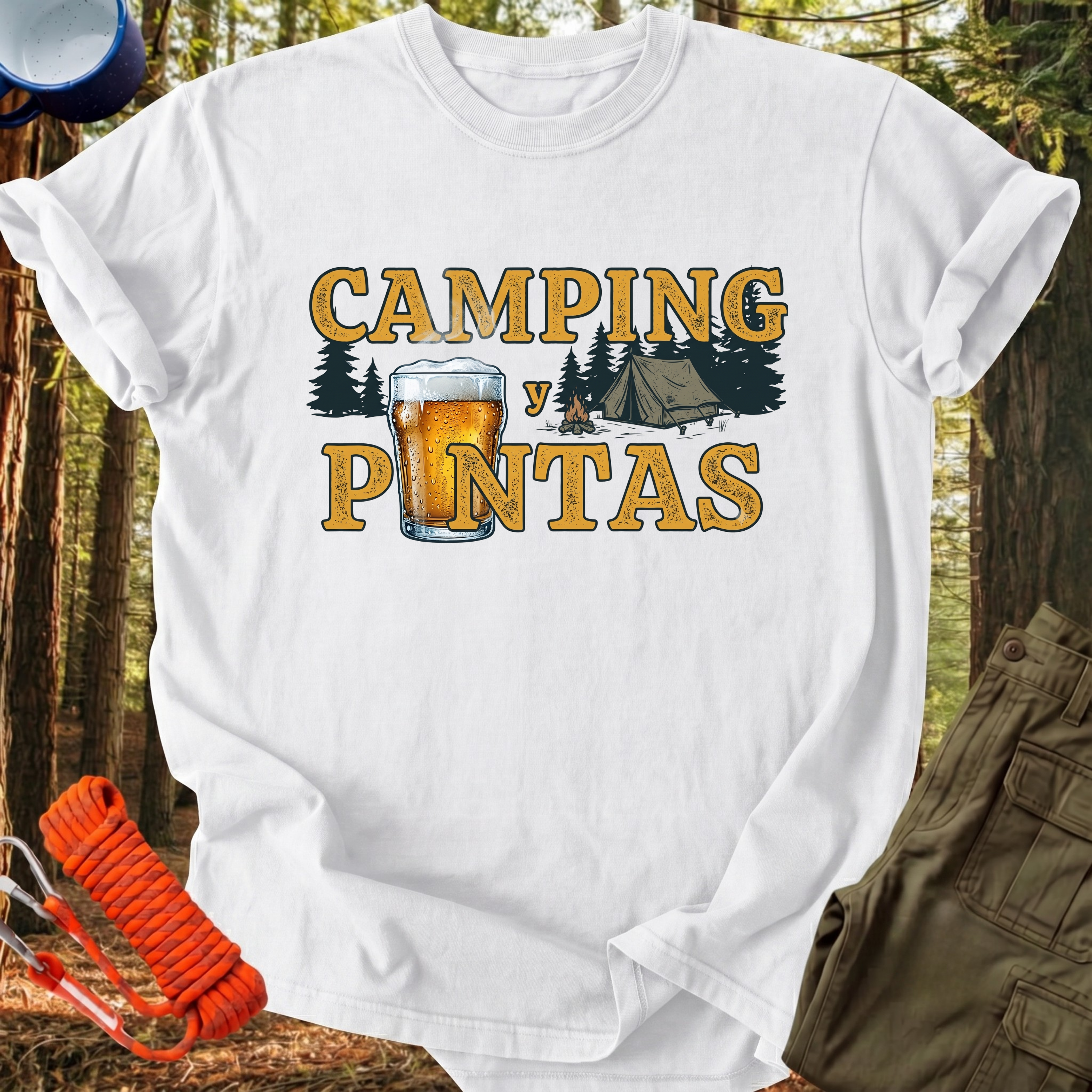 Camiseta Camping y Pintas
