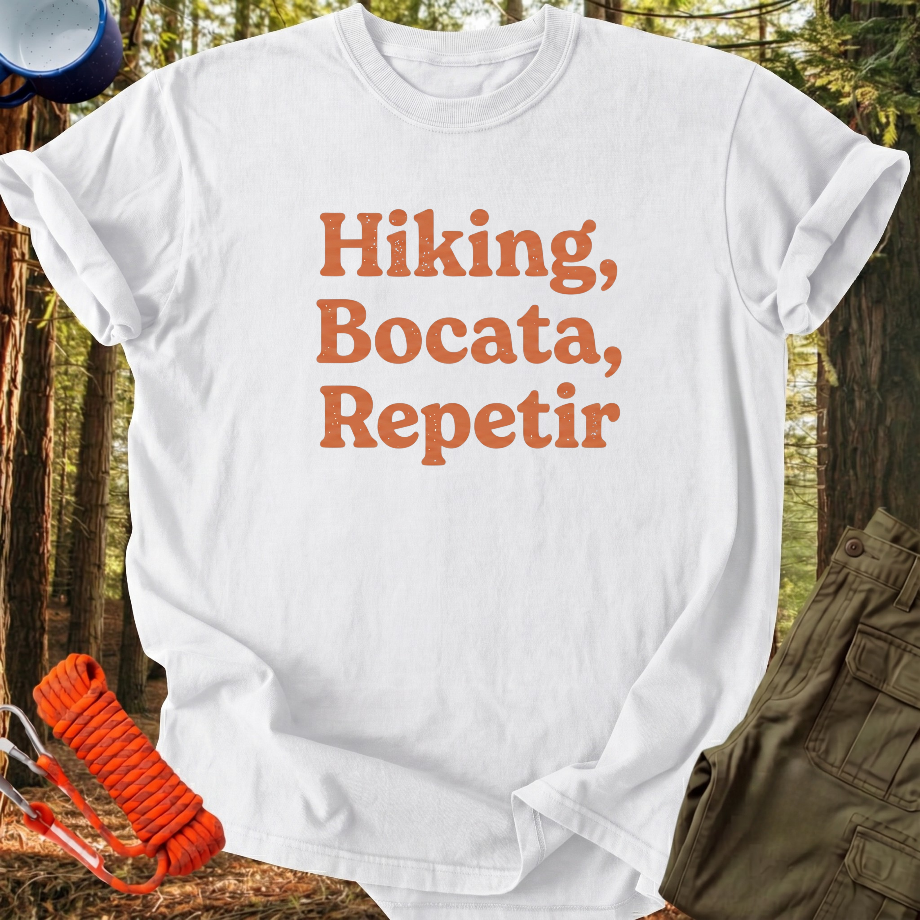Camiseta Hiking, bocata, repetir