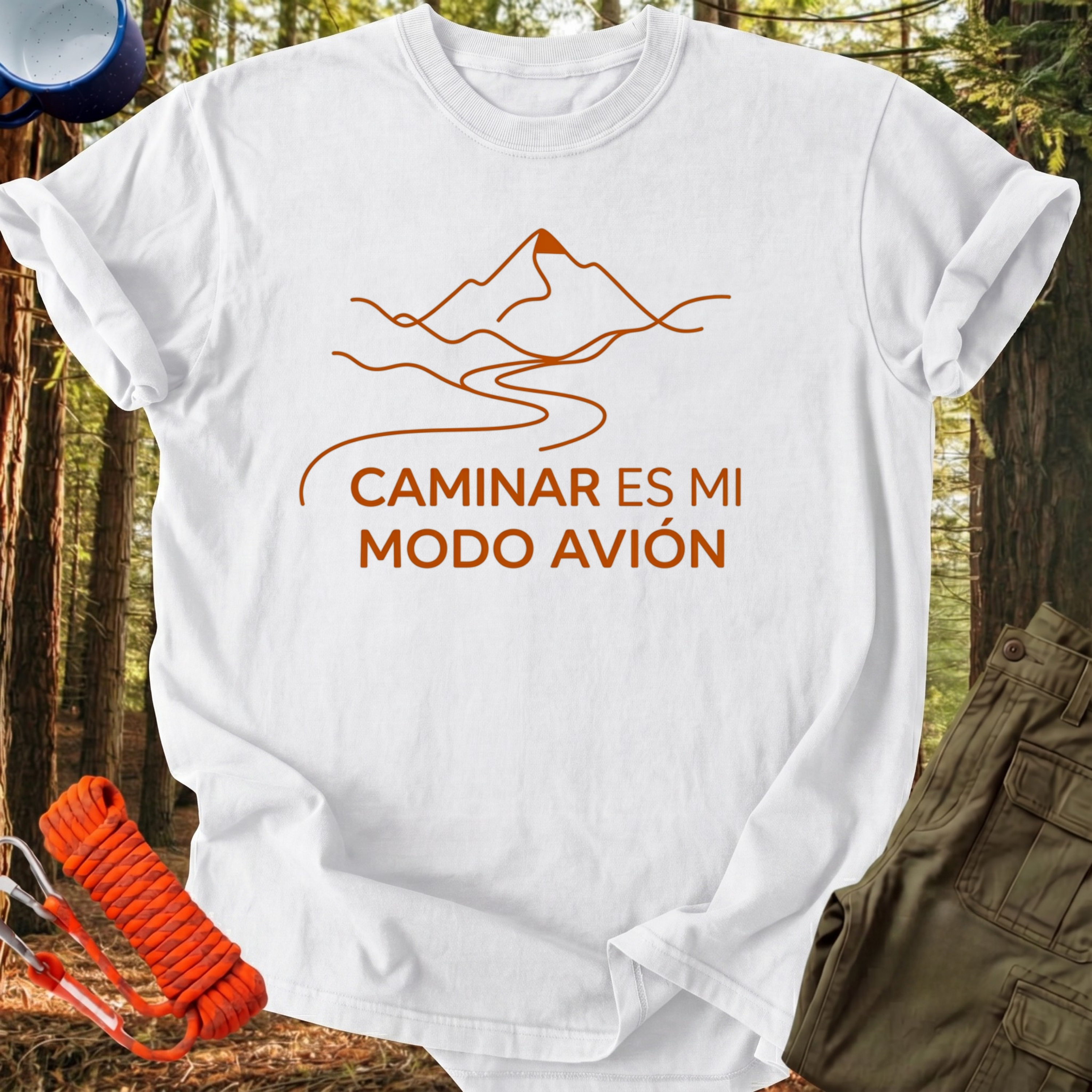 Camiseta Caminar es mi Modo Avión
