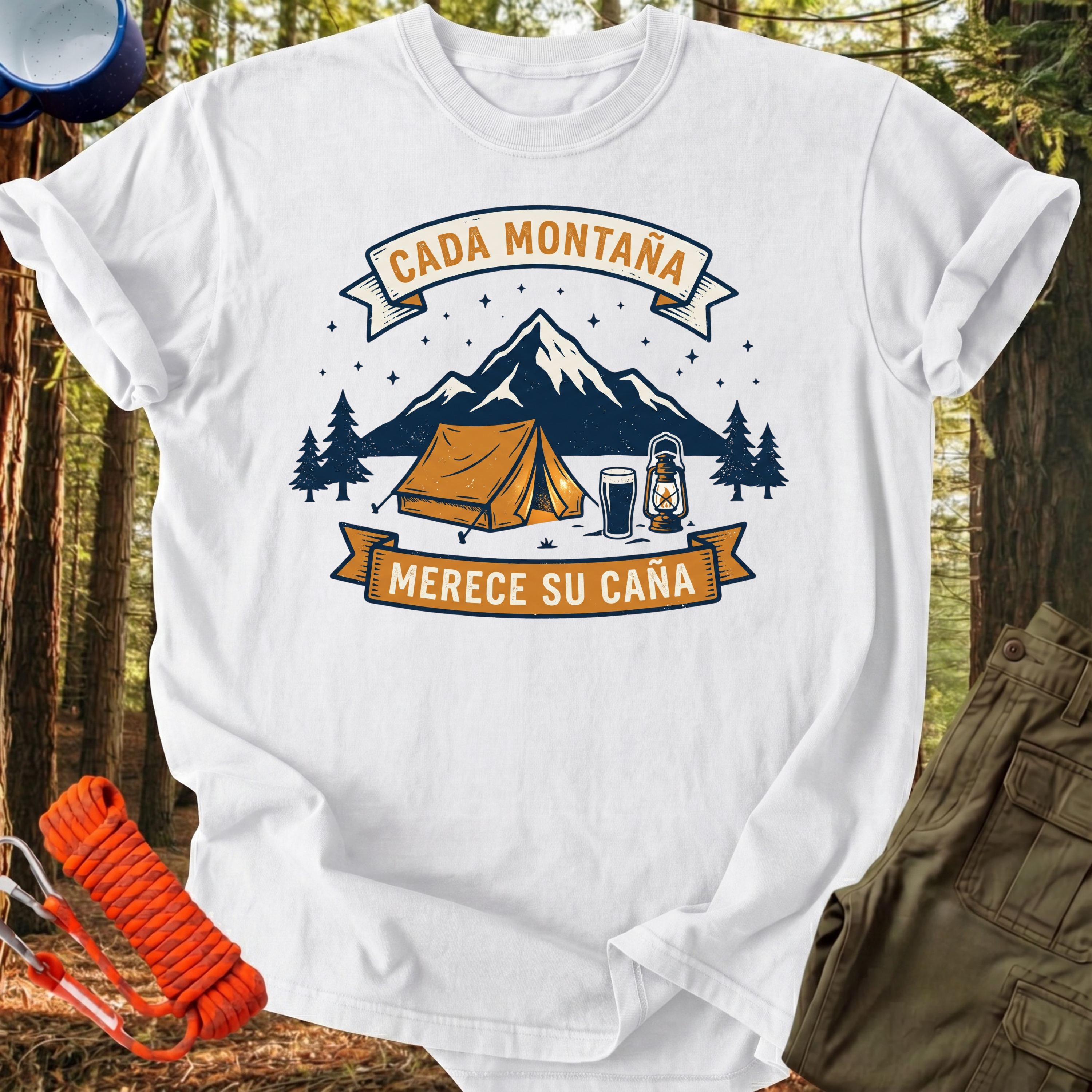 Camiseta Cada Montaña Merece su Caña