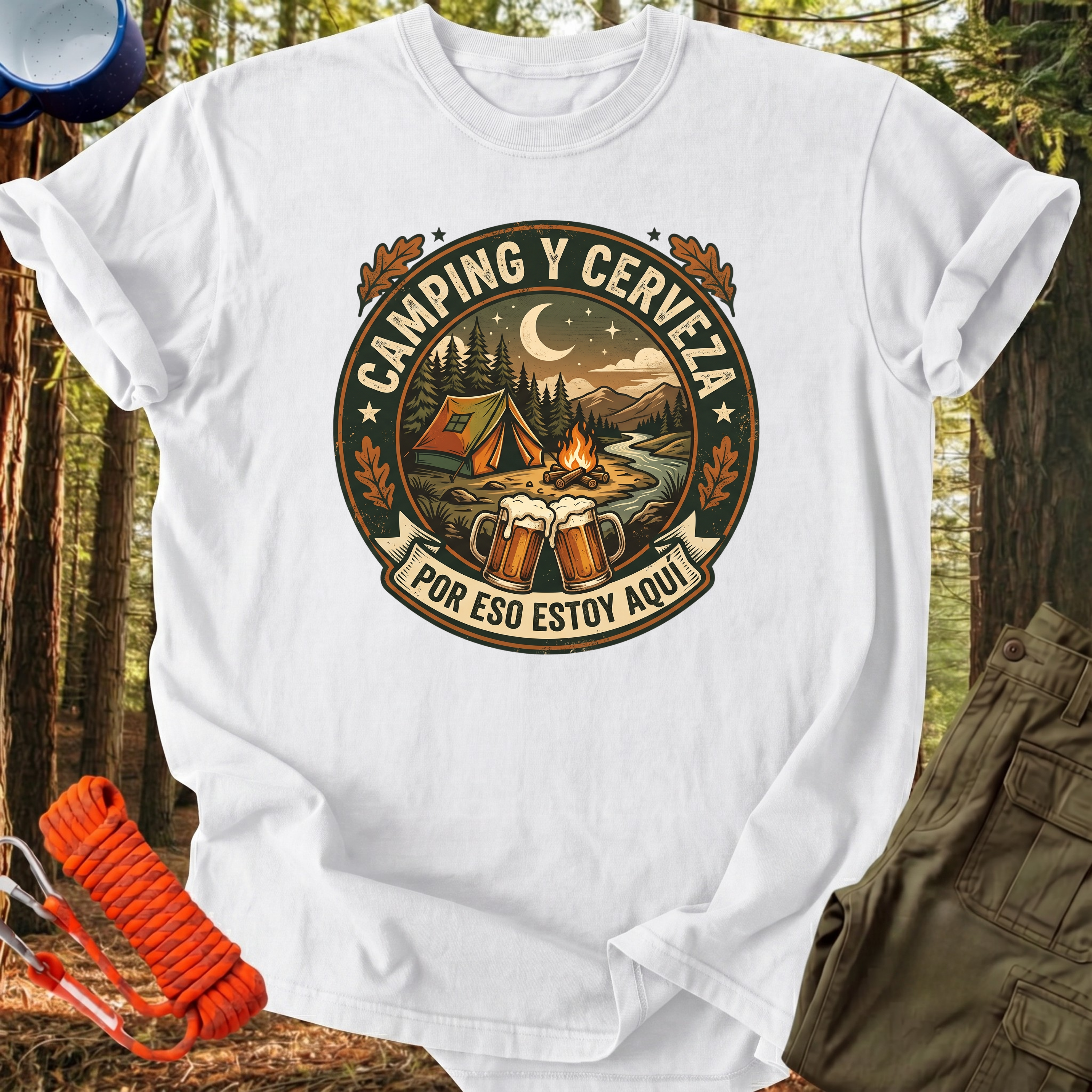 Camiseta Camping y Cerveza