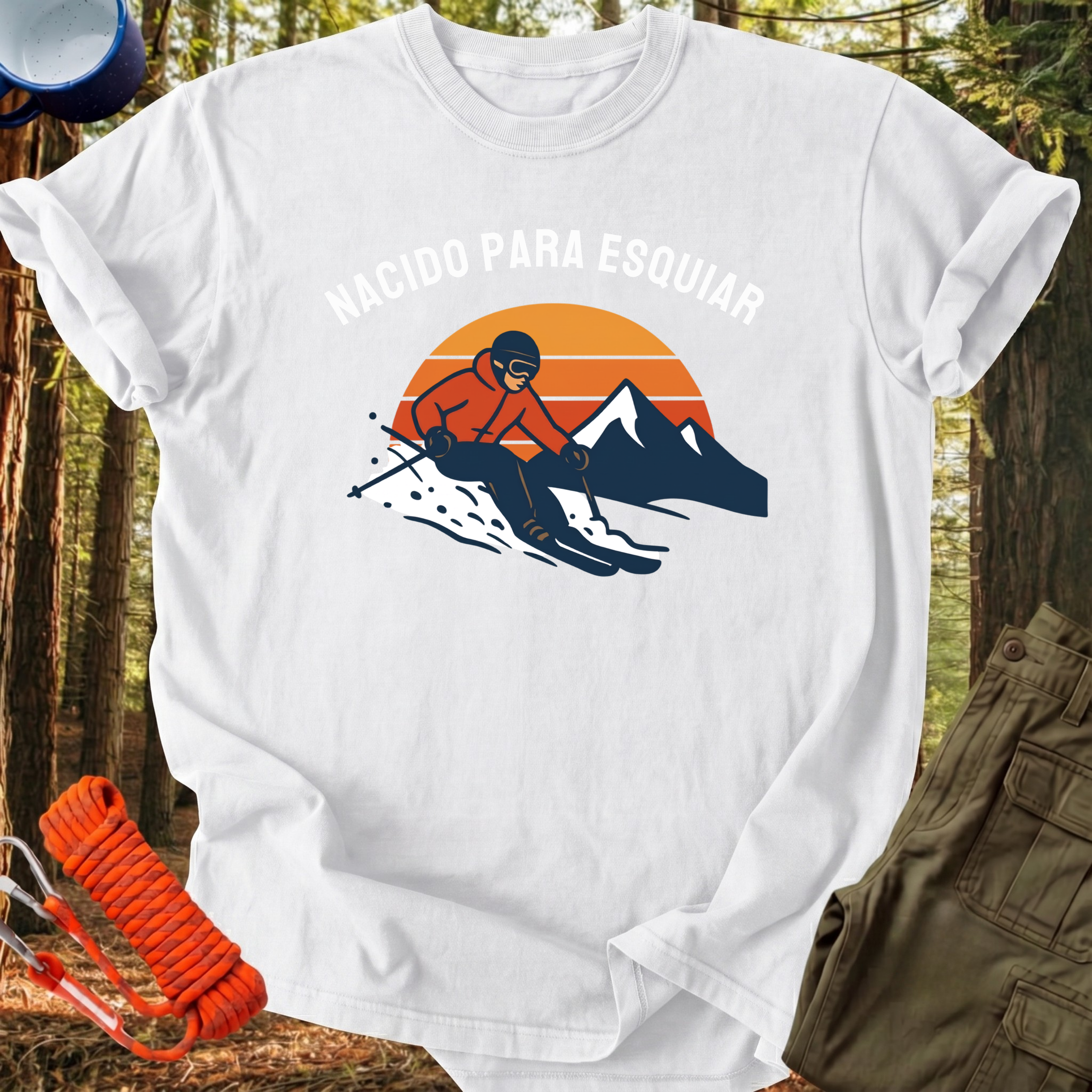 Camiseta Nacido para Esquiar