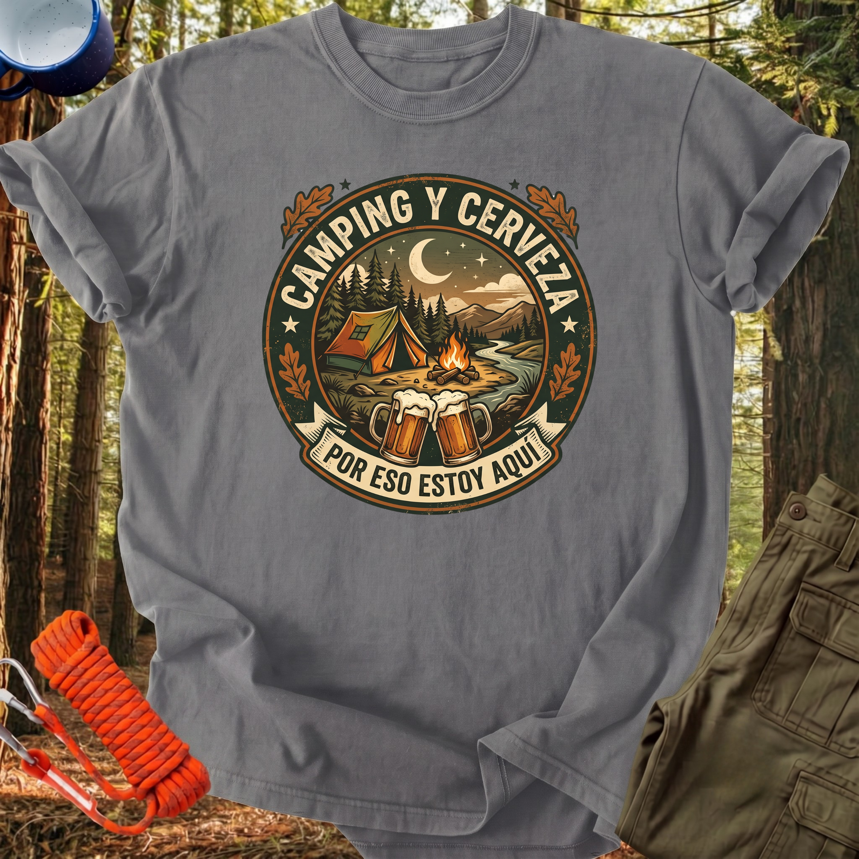 Camiseta Camping y Cerveza