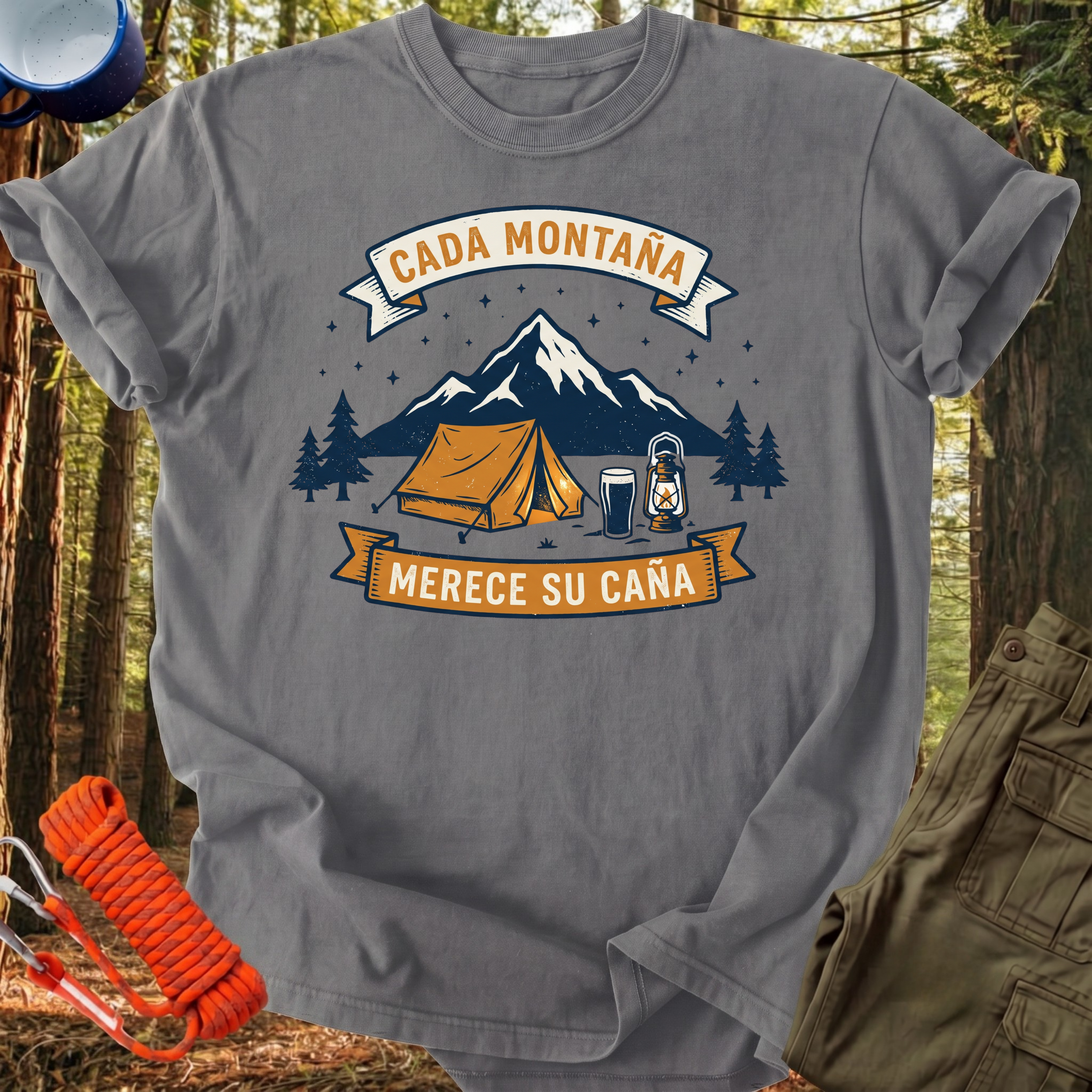 Camiseta Cada Montaña Merece su Caña