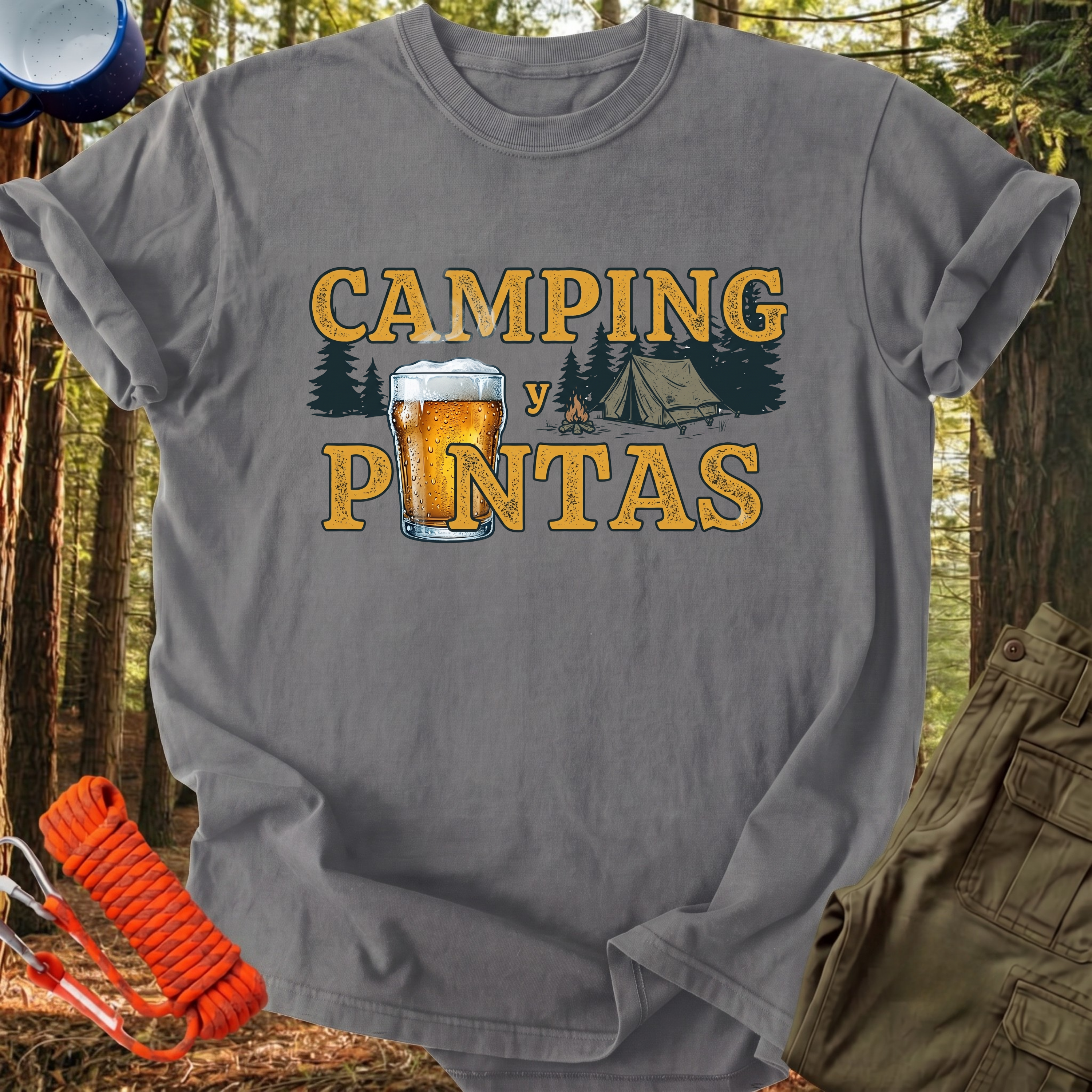 Camiseta Camping y Pintas
