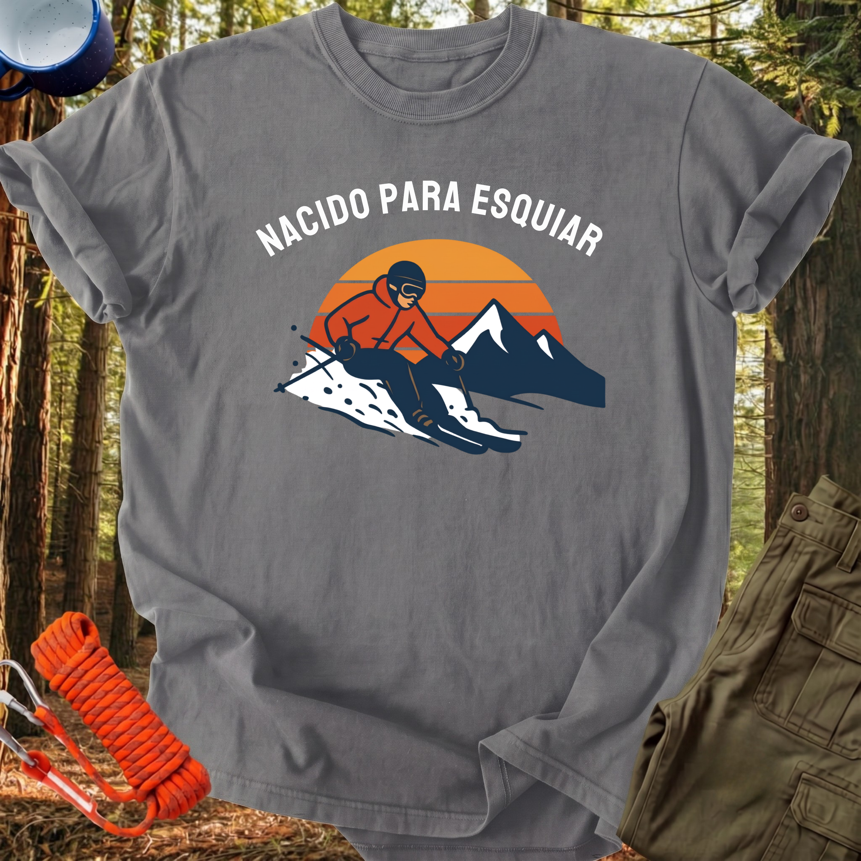 Camiseta Nacido para Esquiar