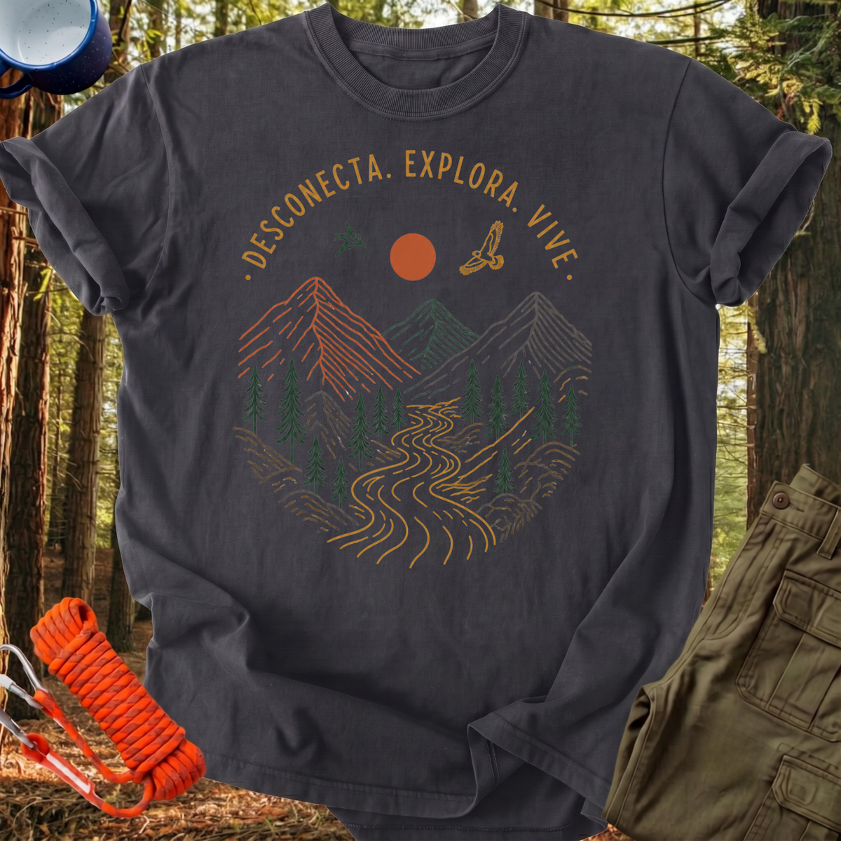 Camiseta Desconecta, Explora, Vive