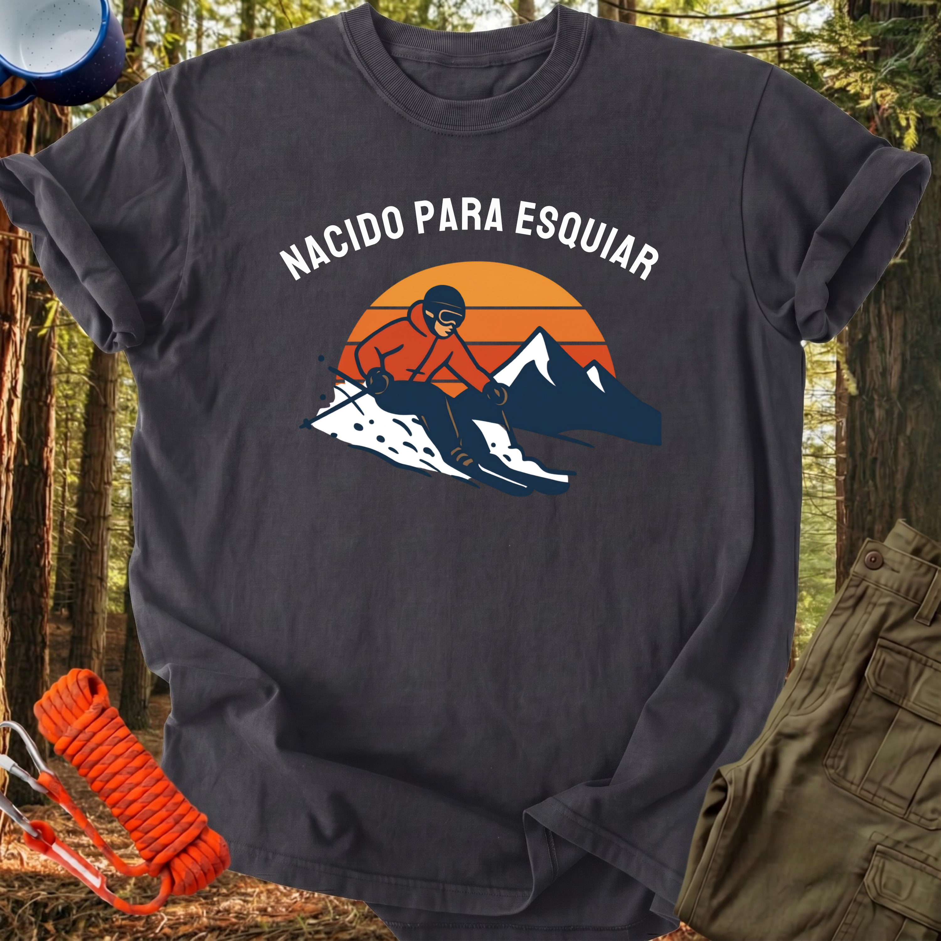 Camiseta Nacido para Esquiar
