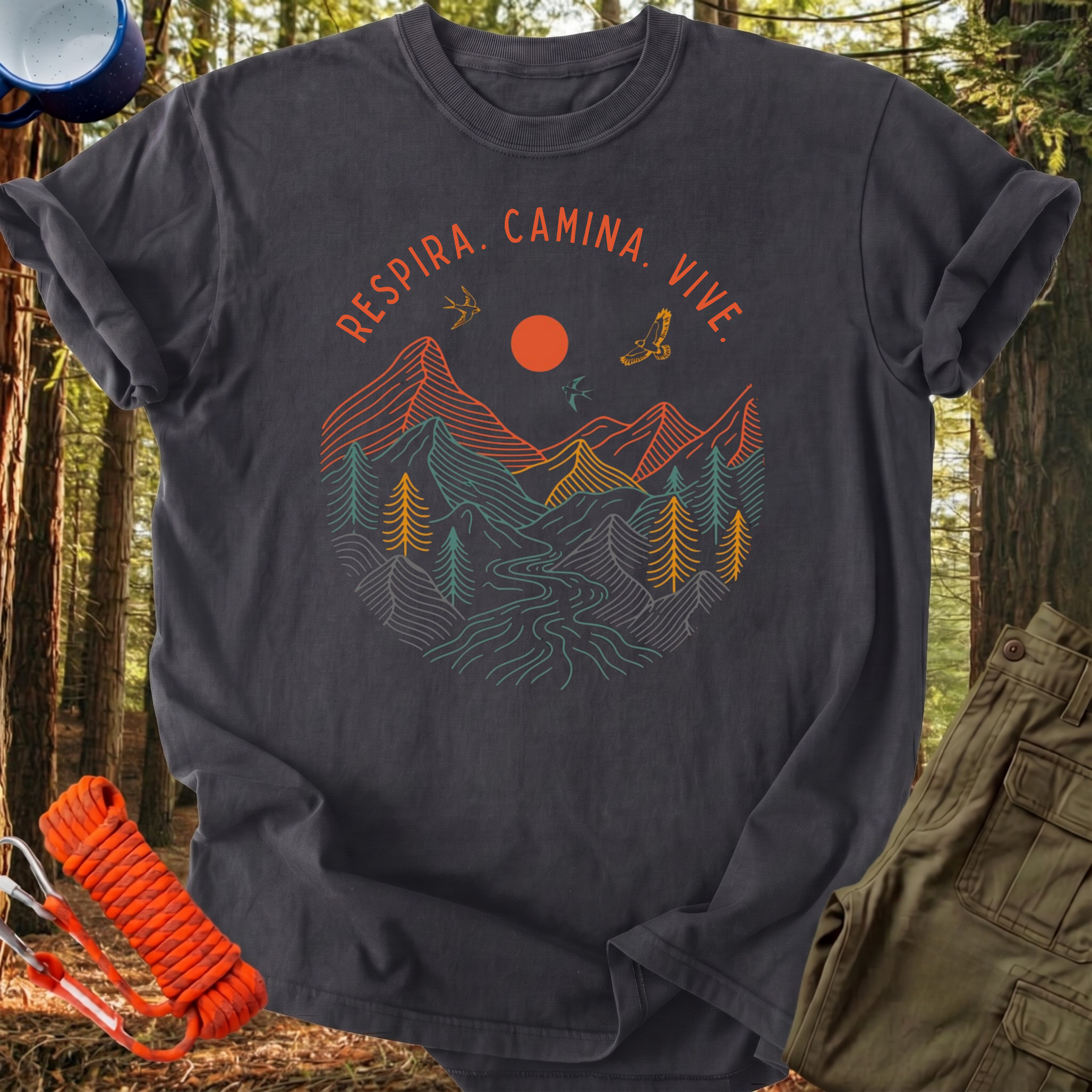 Camiseta Respira. Camina. Vive.