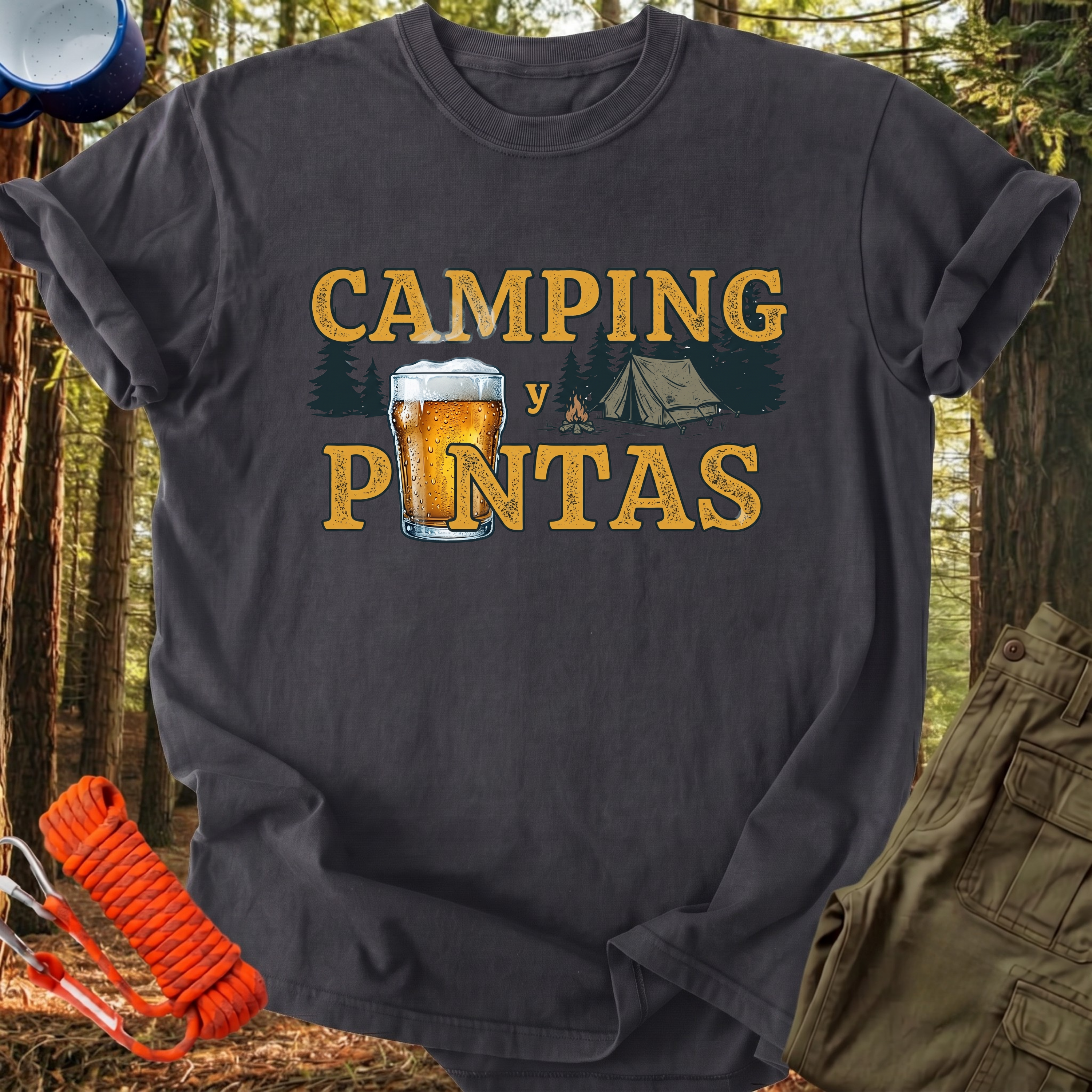 Camiseta Camping y Pintas