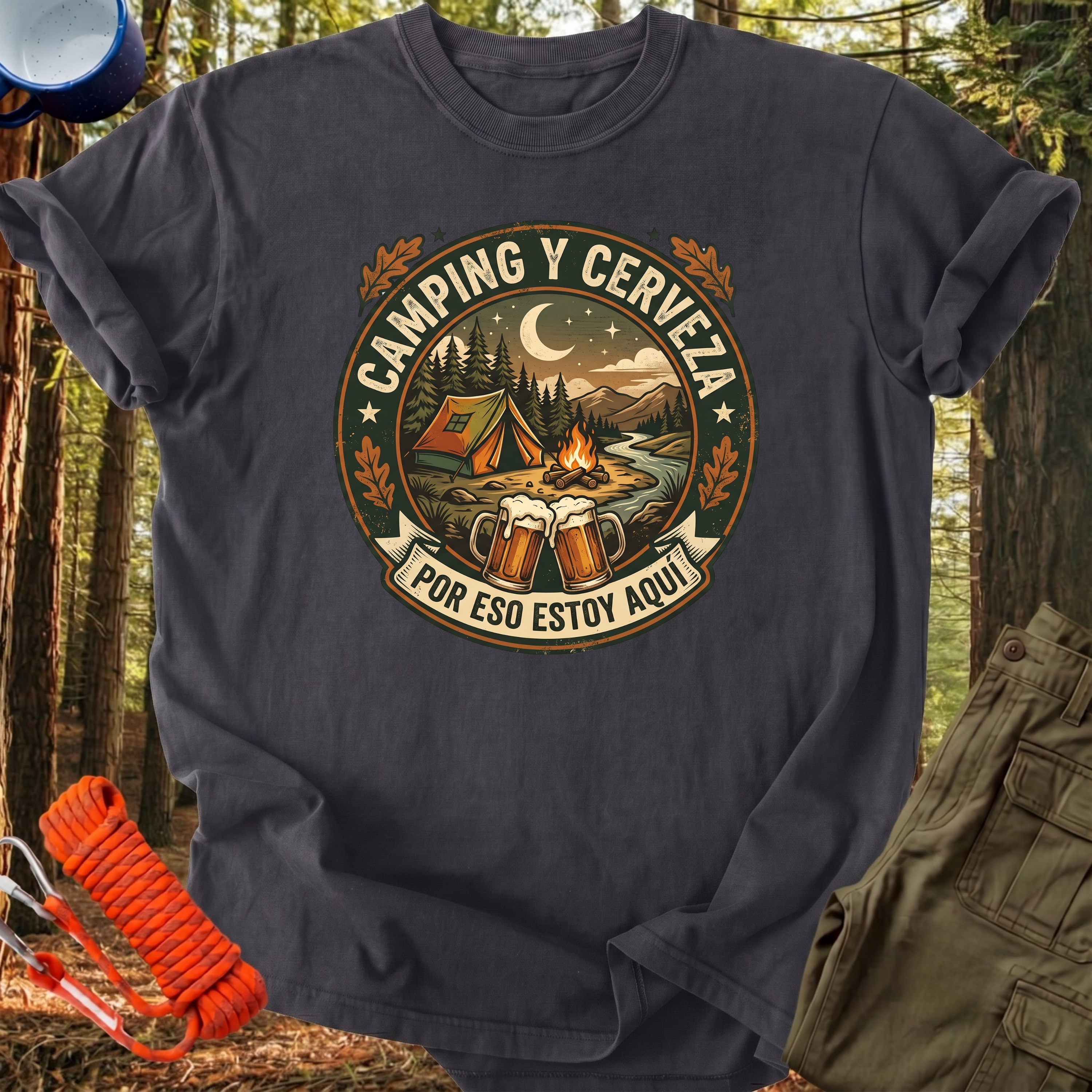 Camiseta Camping y Cerveza