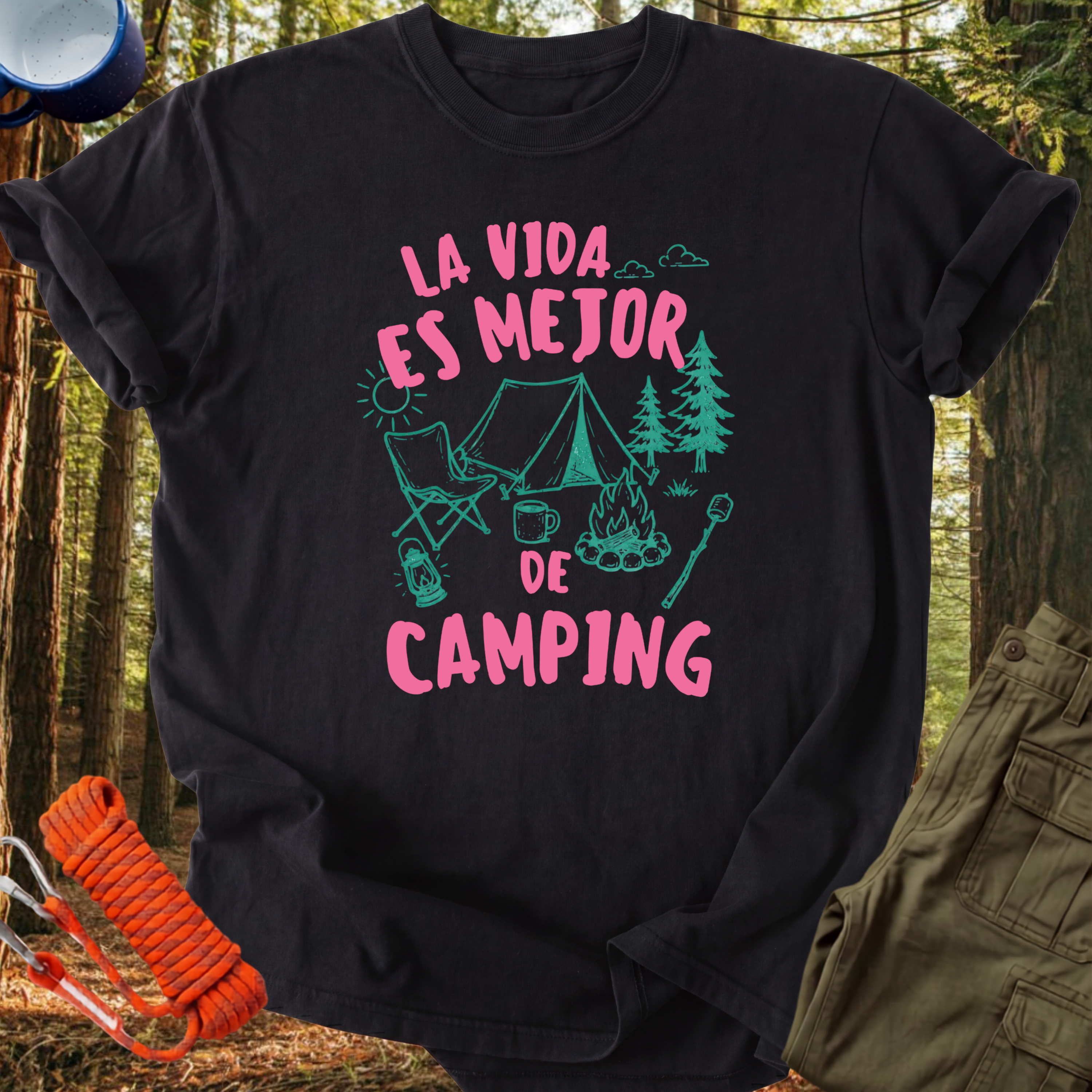 Camiseta La Vida de Camping