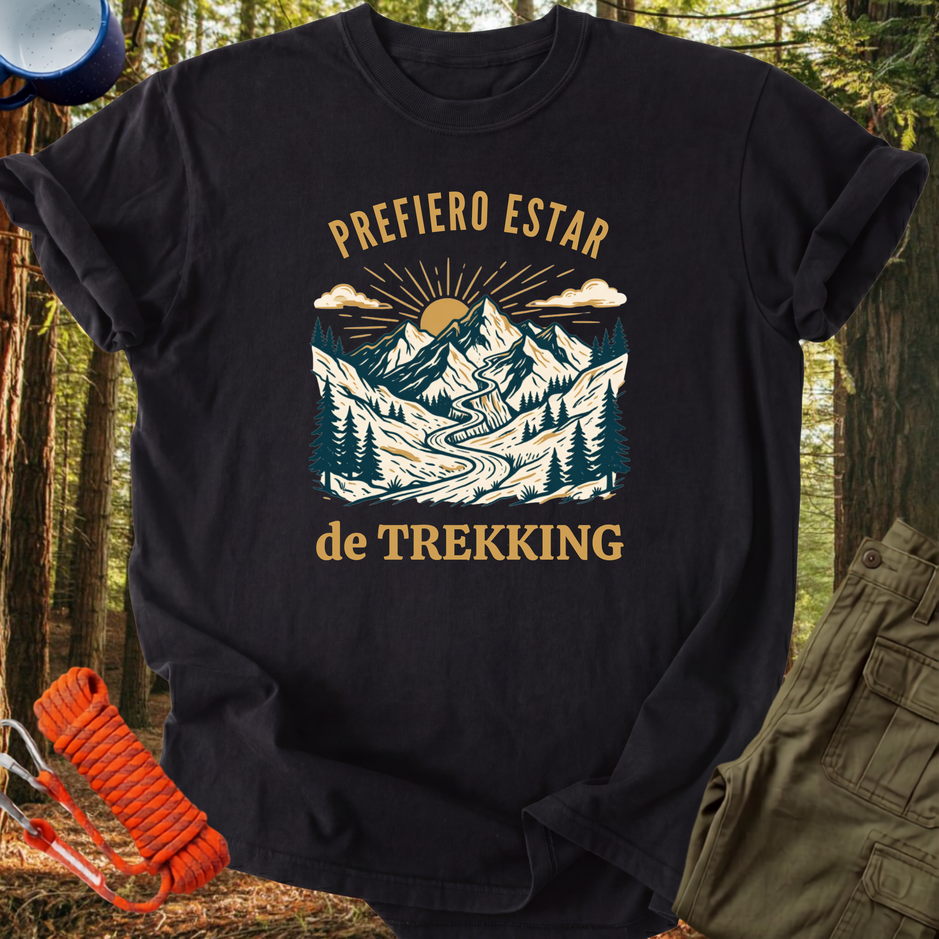 Camiseta Prefiero Estar de Trekking