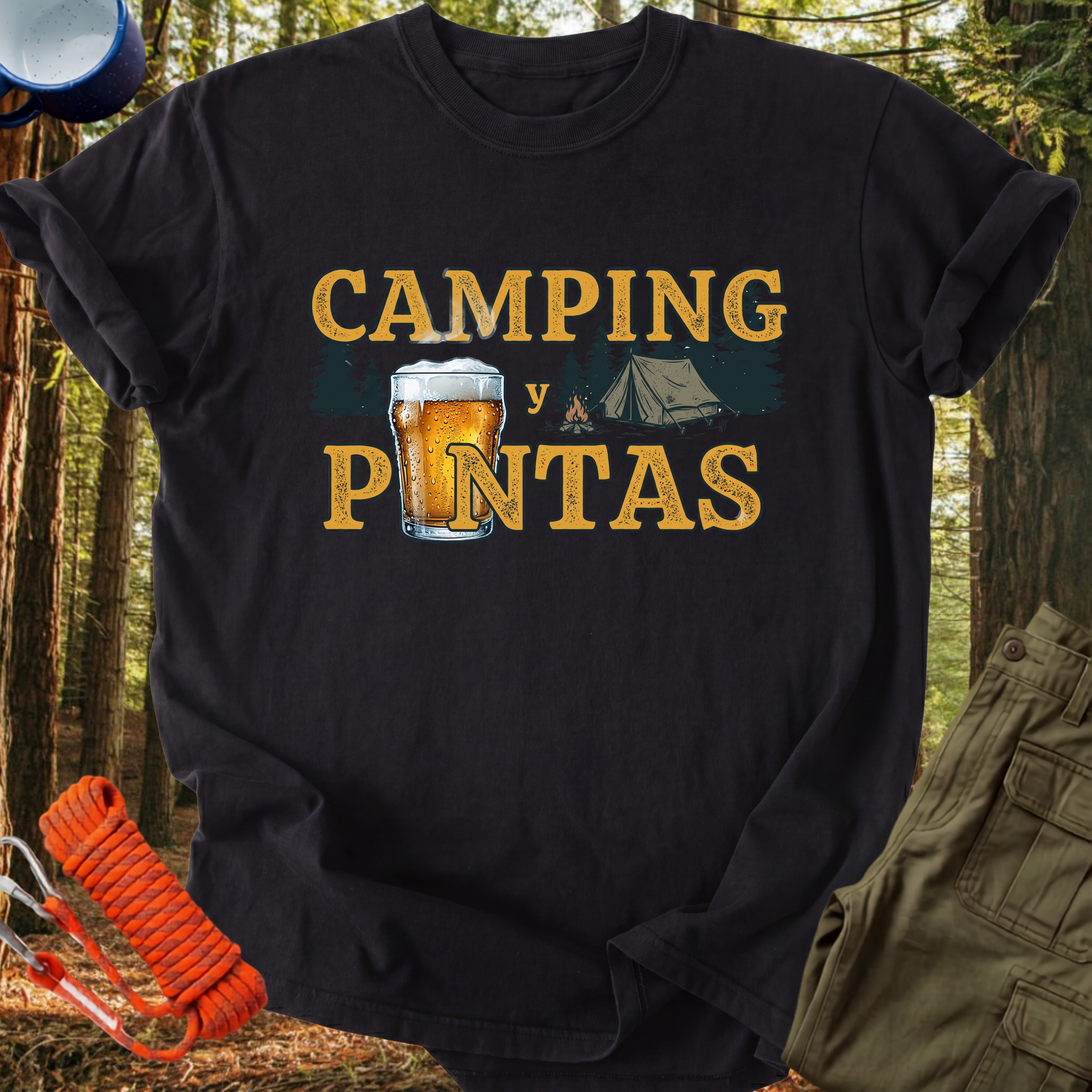 Camiseta Camping y Pintas