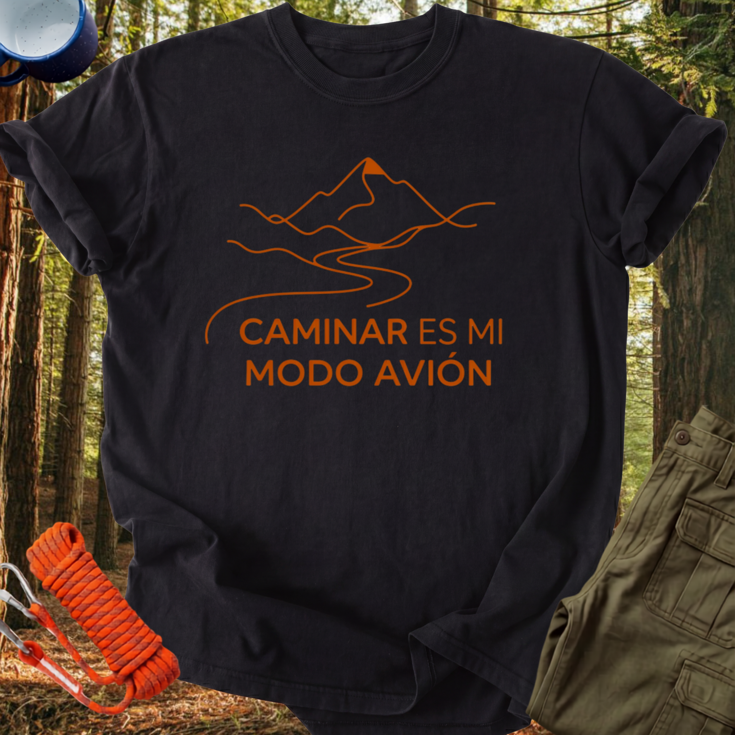 Camiseta Caminar es mi Modo Avión