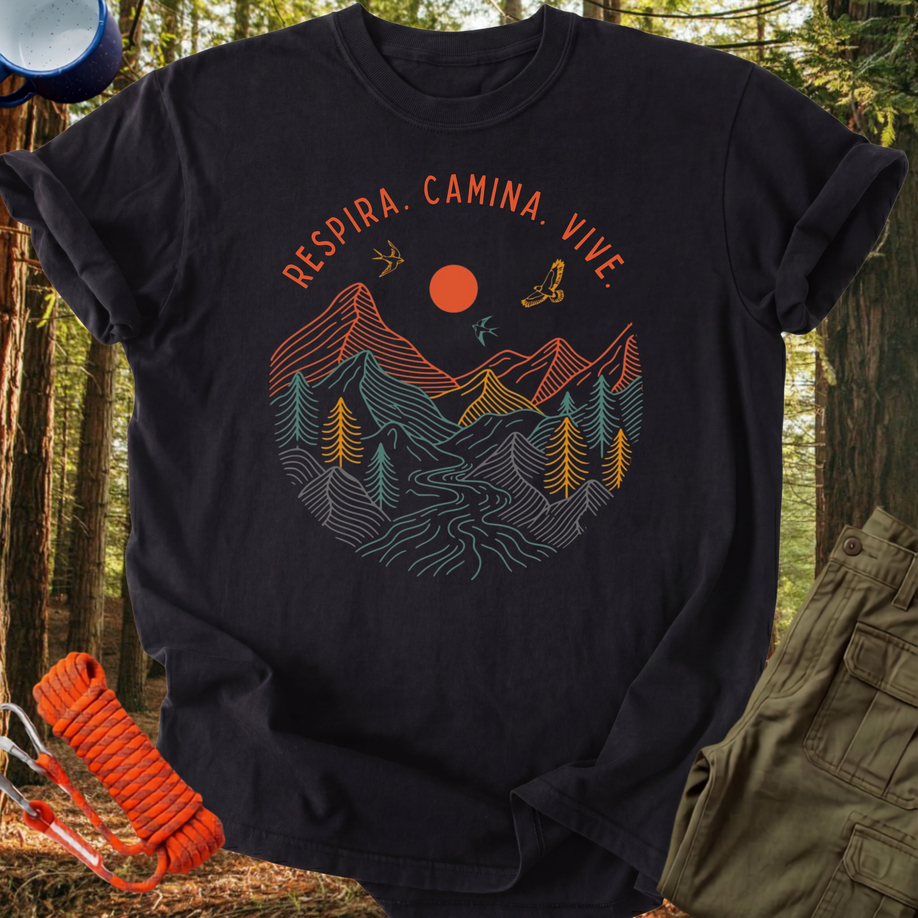 Camiseta Respira. Camina. Vive.