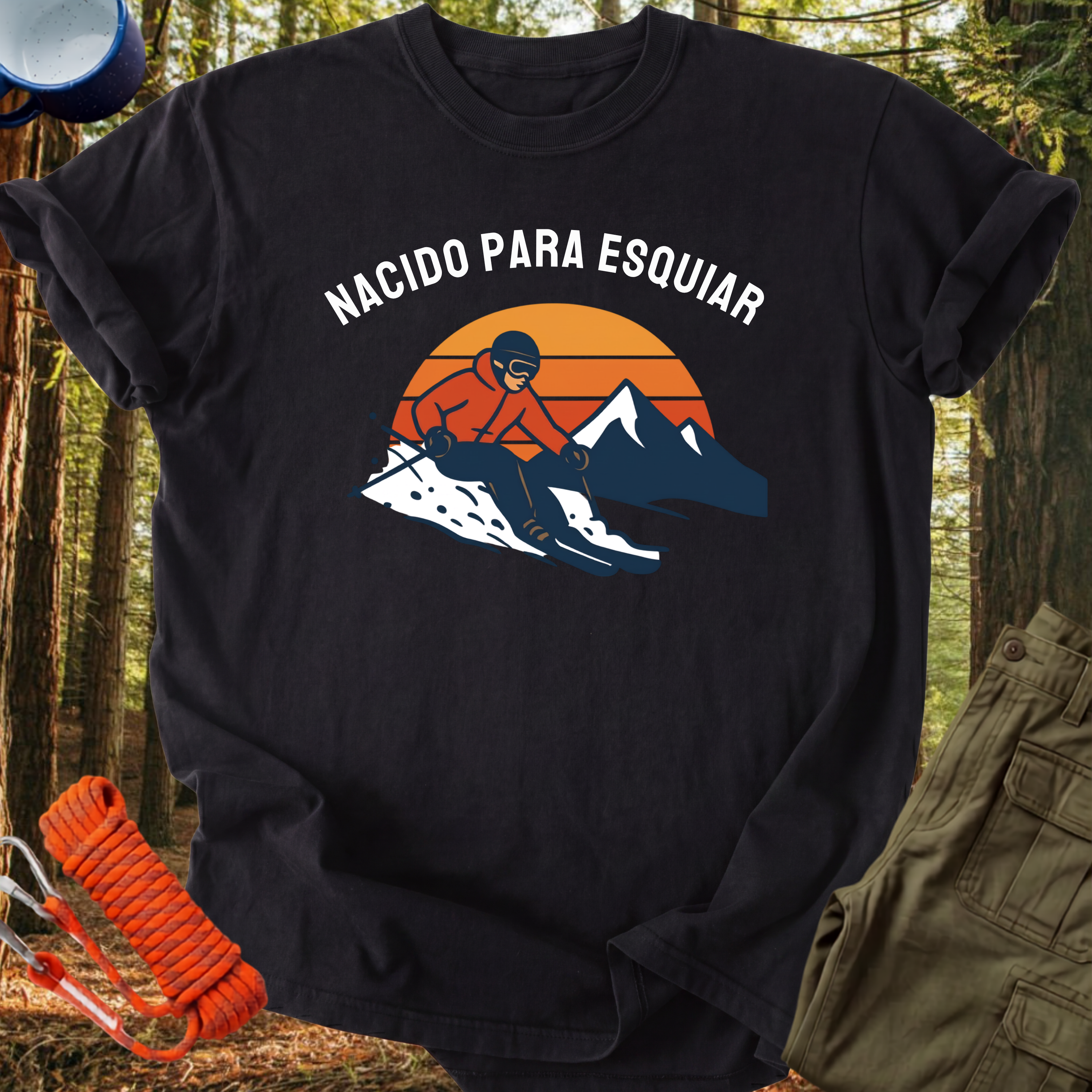 Camiseta Nacido para Esquiar