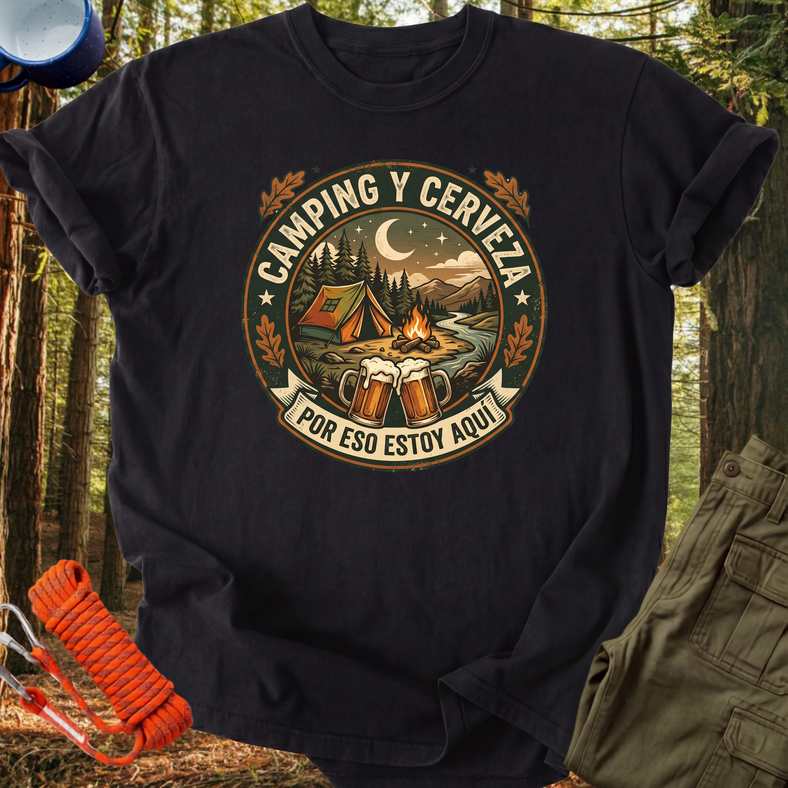 Camiseta Camping y Cerveza
