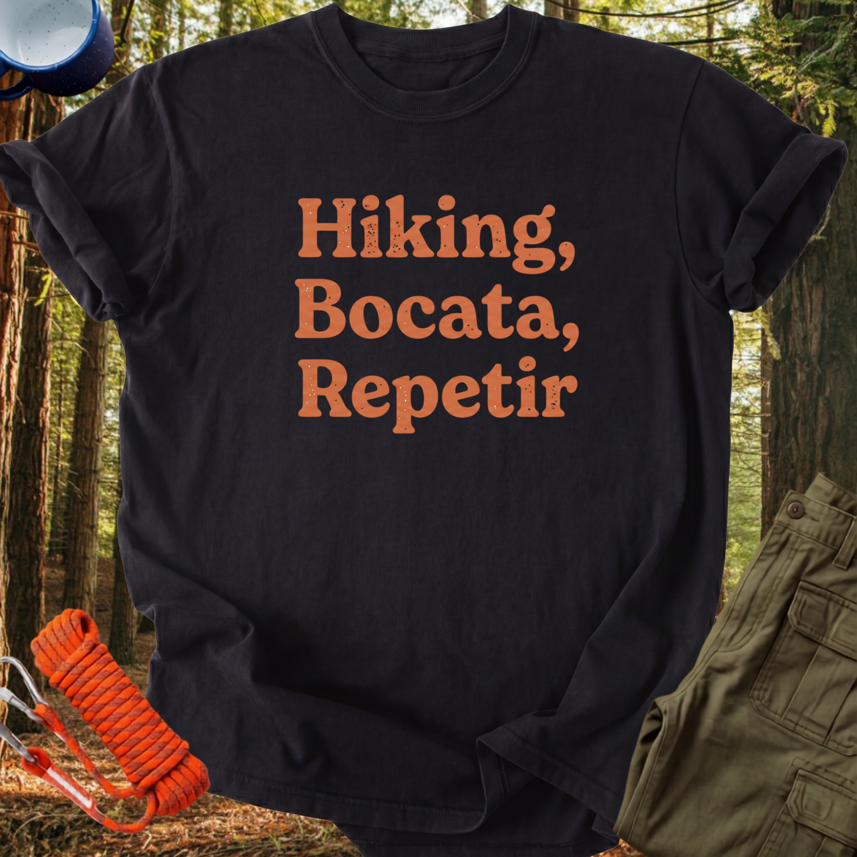 Camiseta Hiking, bocata, repetir