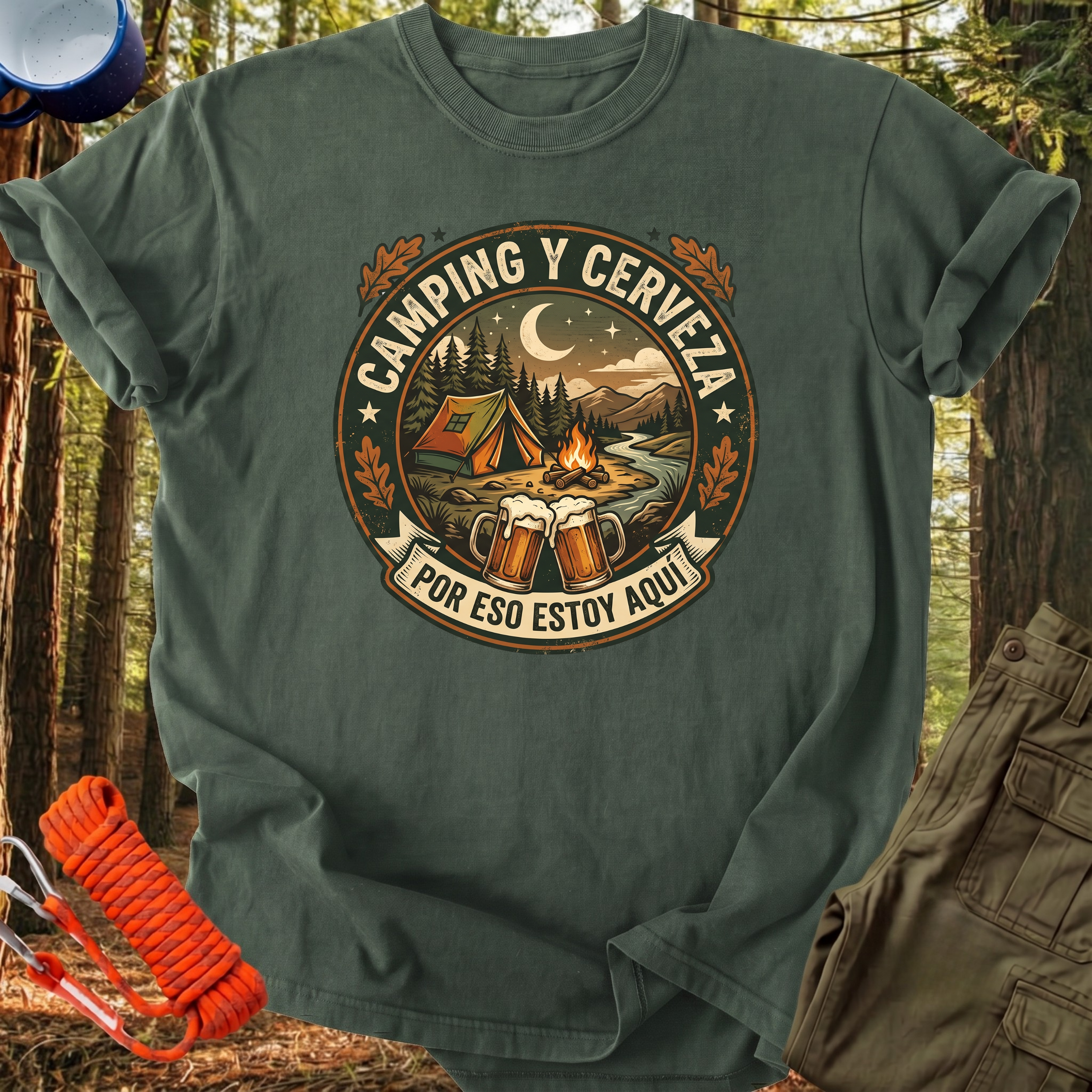 Camiseta Camping y Cerveza
