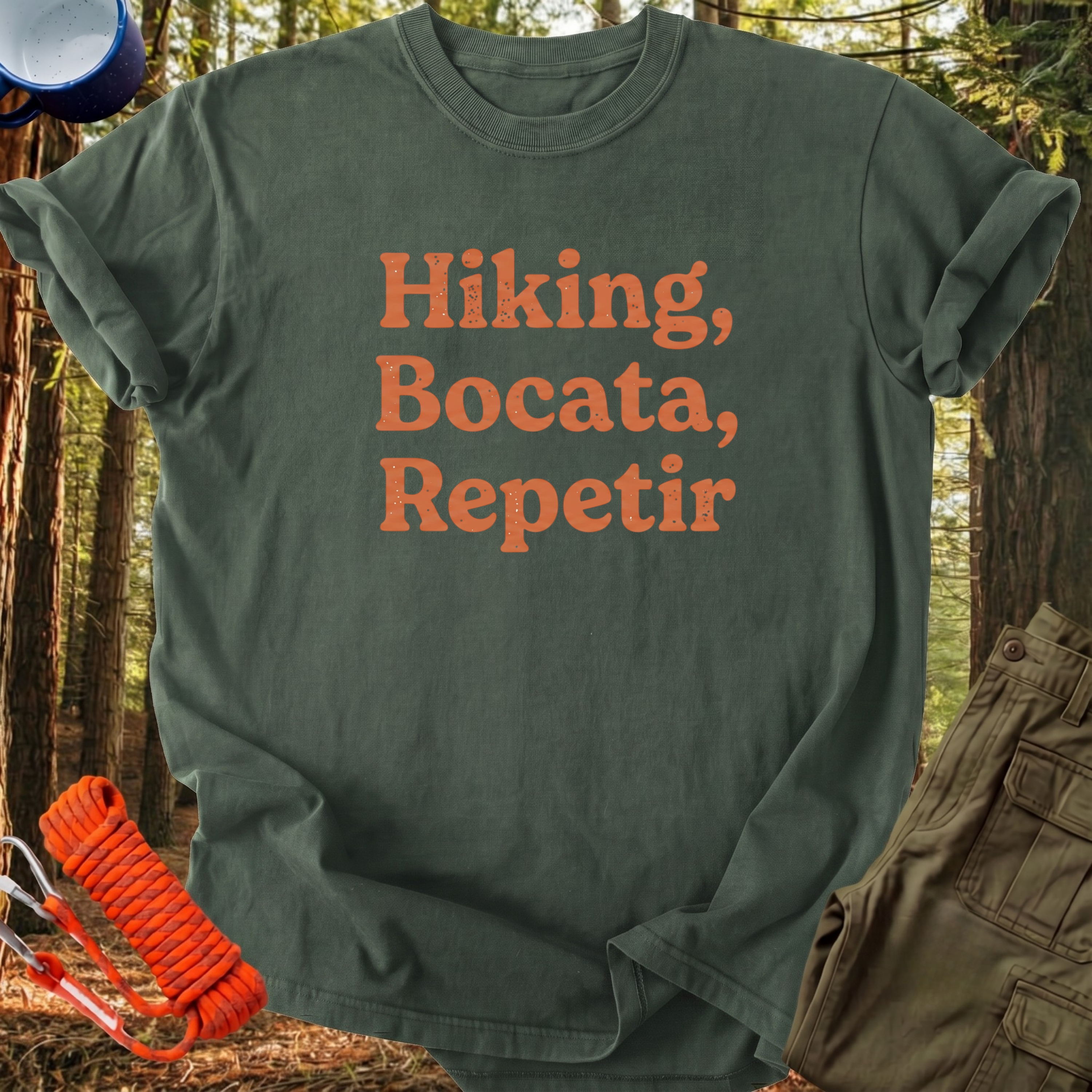 Camiseta Hiking, bocata, repetir