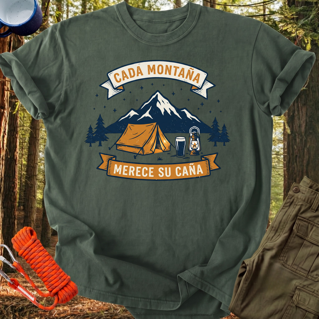 Camiseta Cada Montaña Merece su Caña