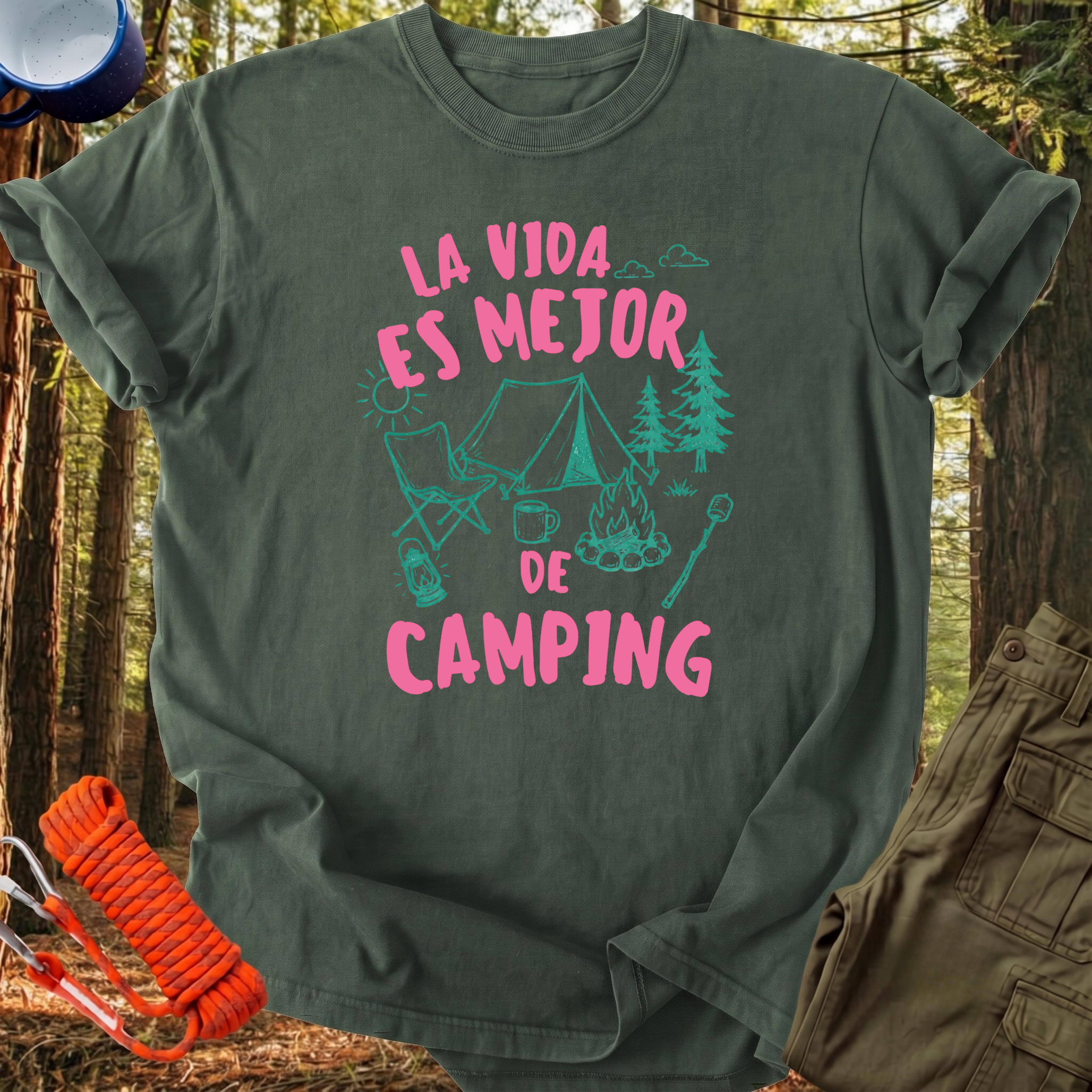 Camiseta La Vida de Camping