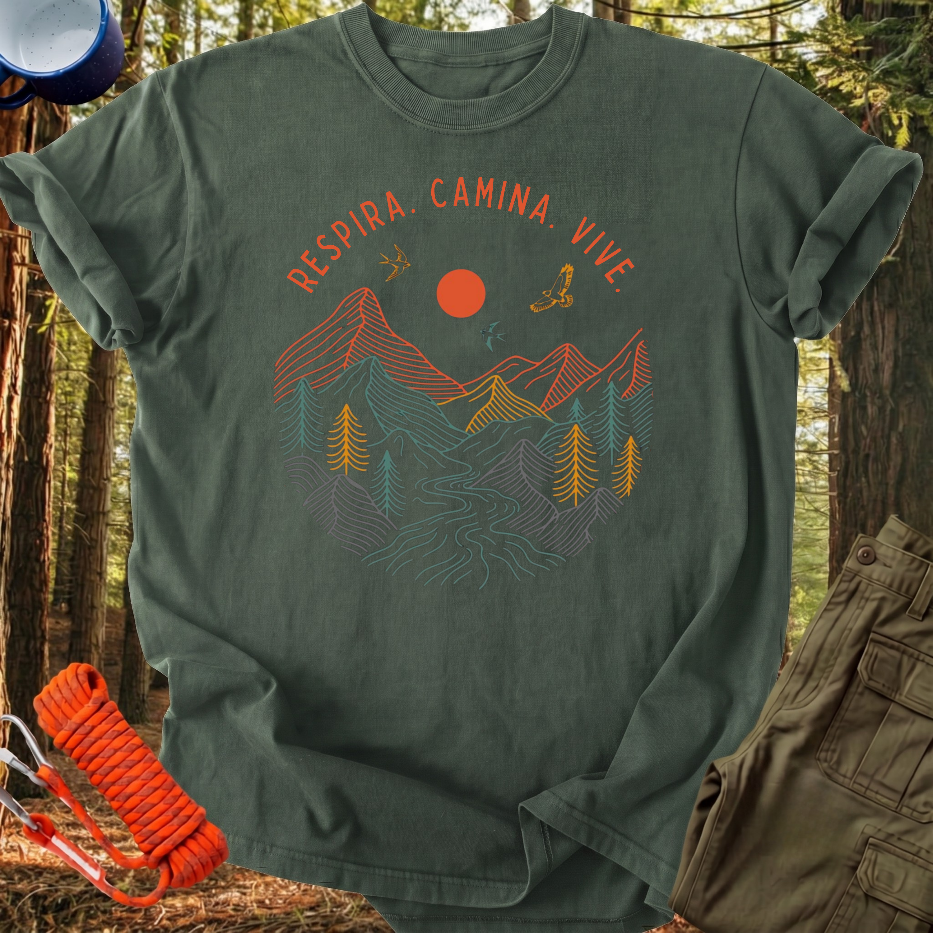 Camiseta Respira. Camina. Vive.