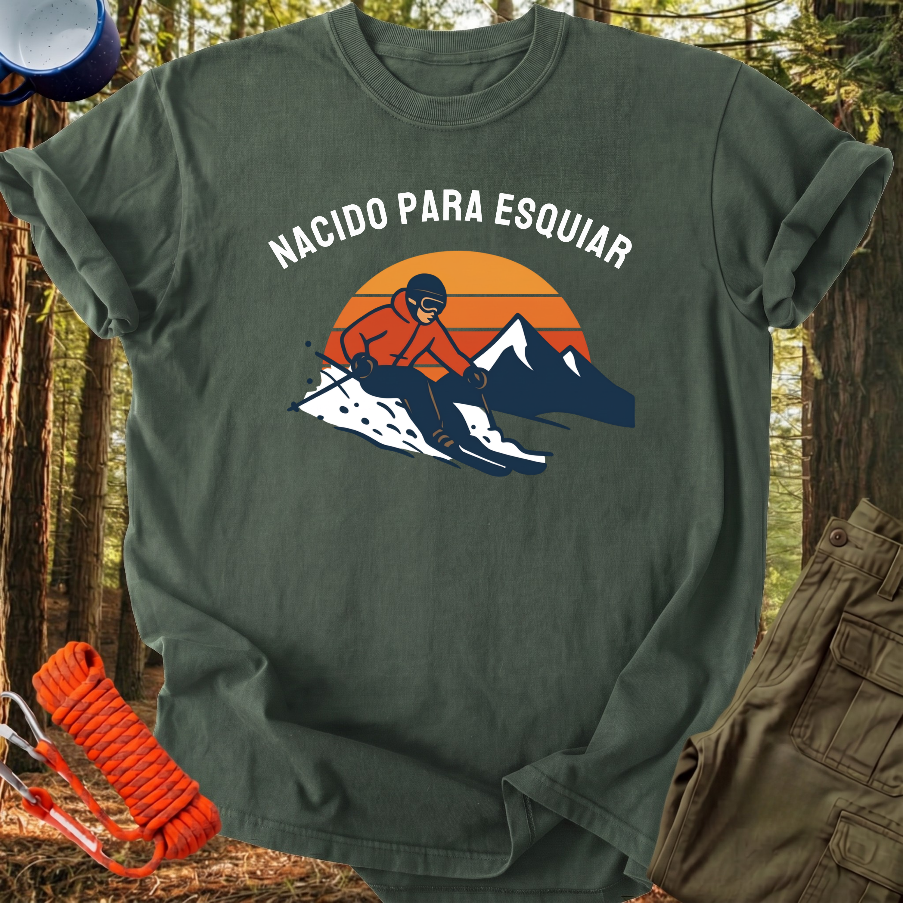 Camiseta Nacido para Esquiar