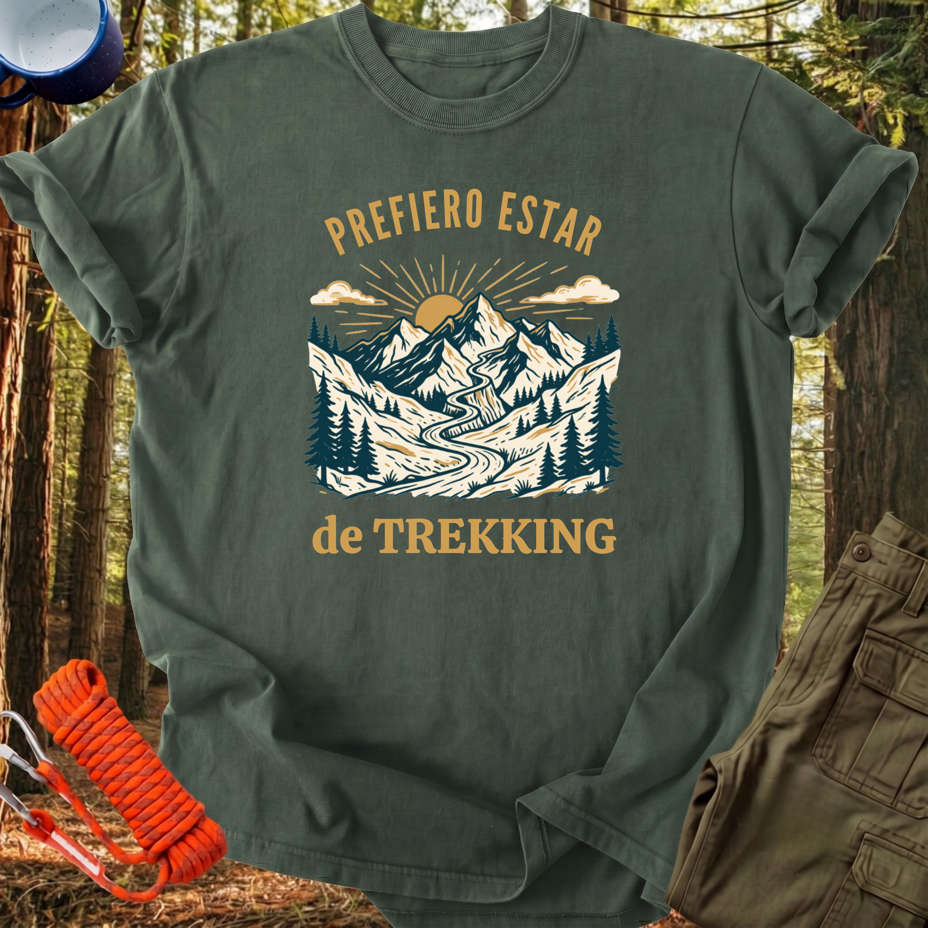 Camiseta Prefiero Estar de Trekking