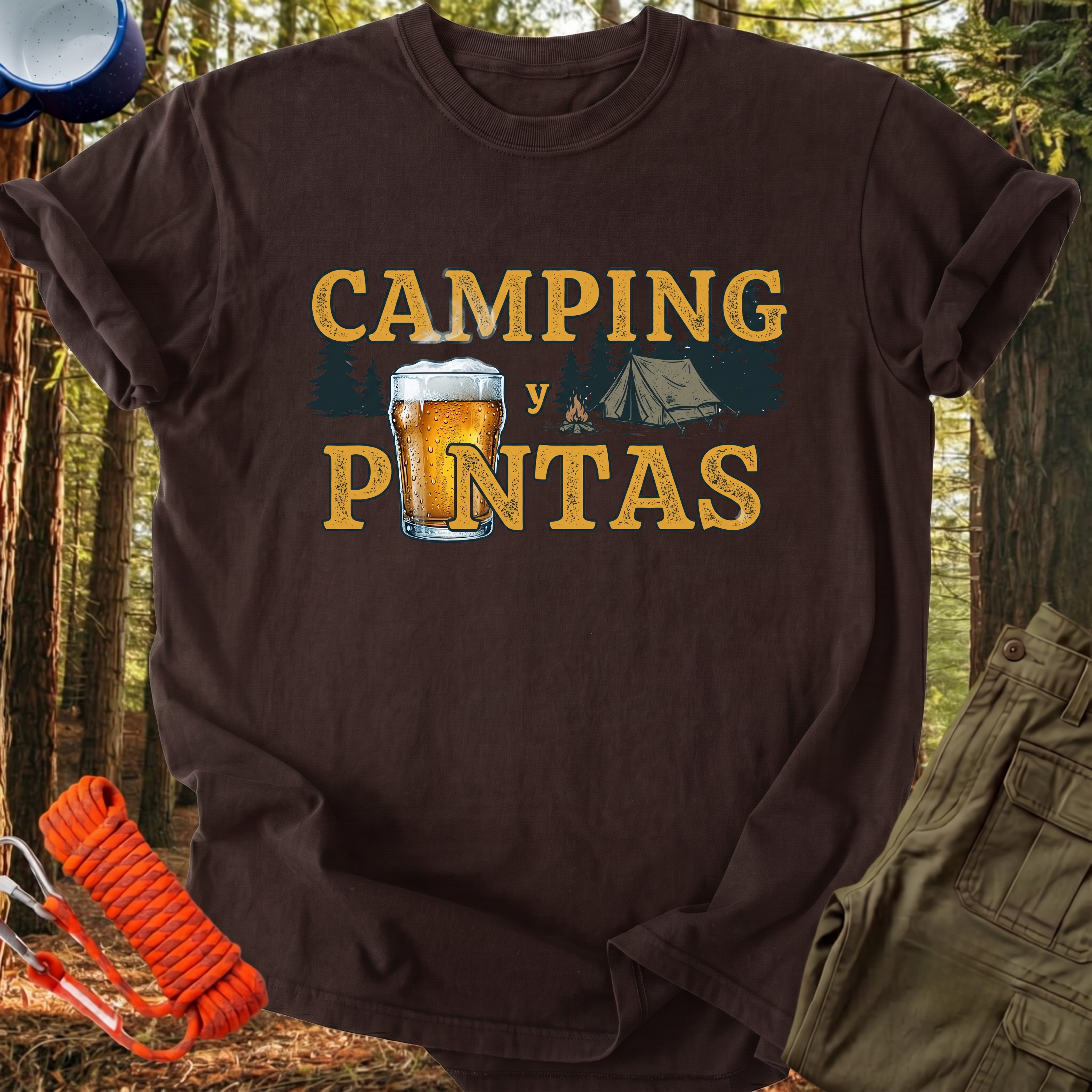 Camiseta Camping y Pintas