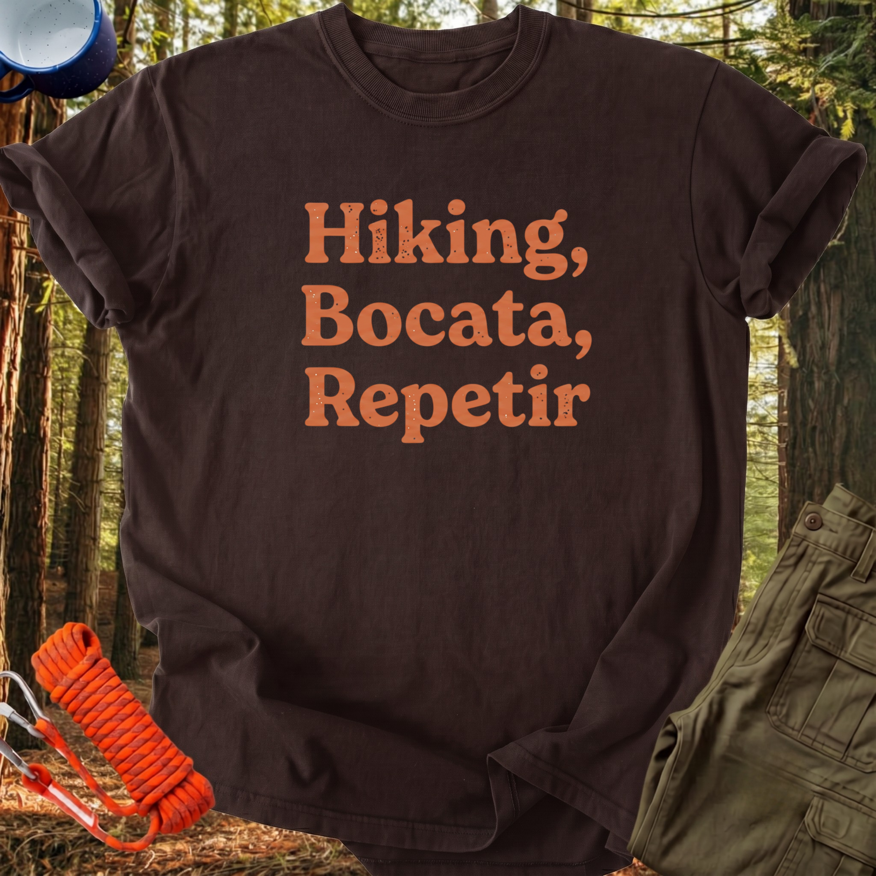 Camiseta Hiking, bocata, repetir