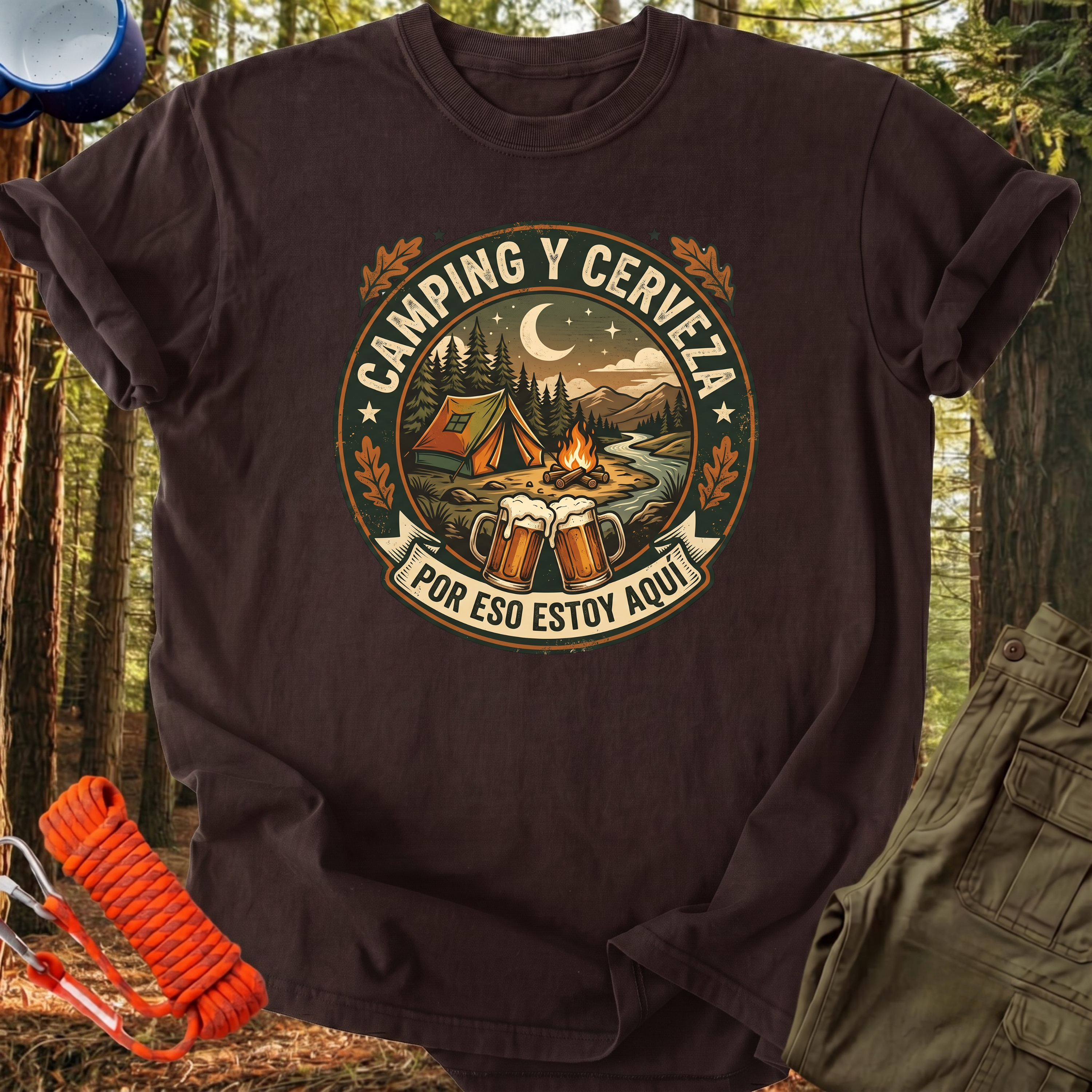 Camiseta Camping y Cerveza