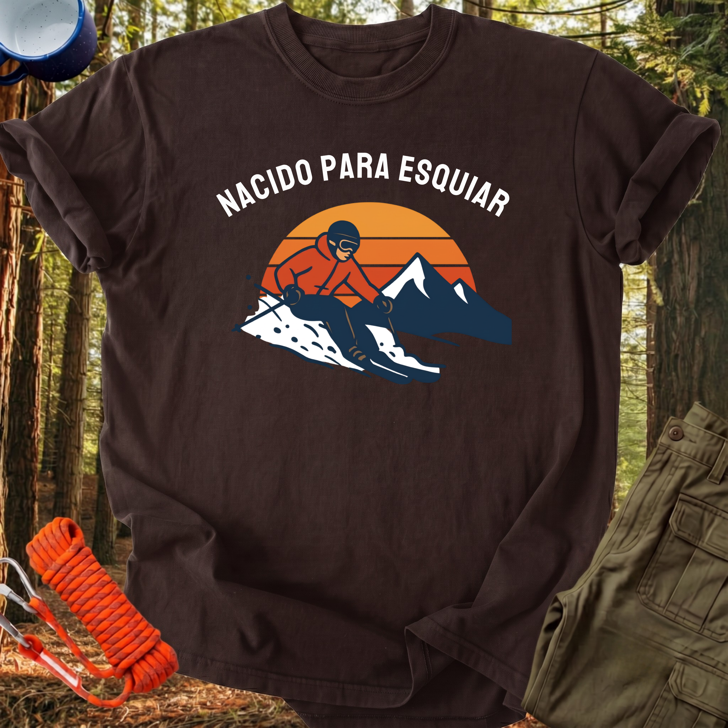 Camiseta Nacido para Esquiar