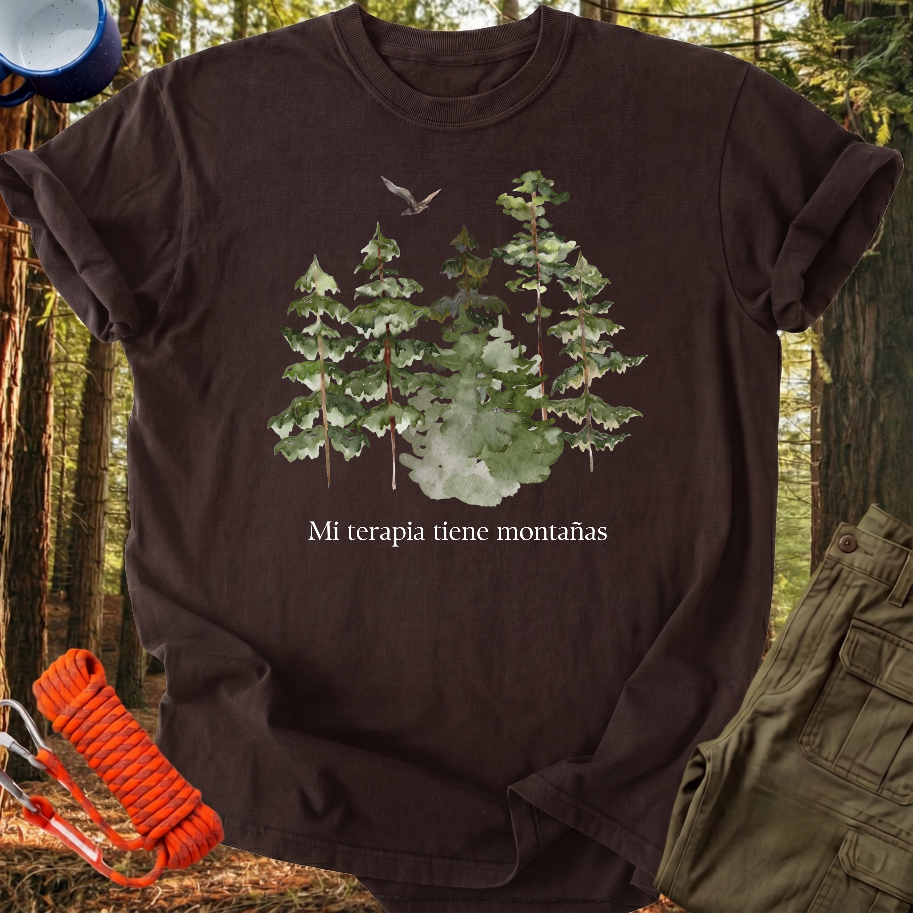 Camiseta Mi Terapia Tiene Montaña