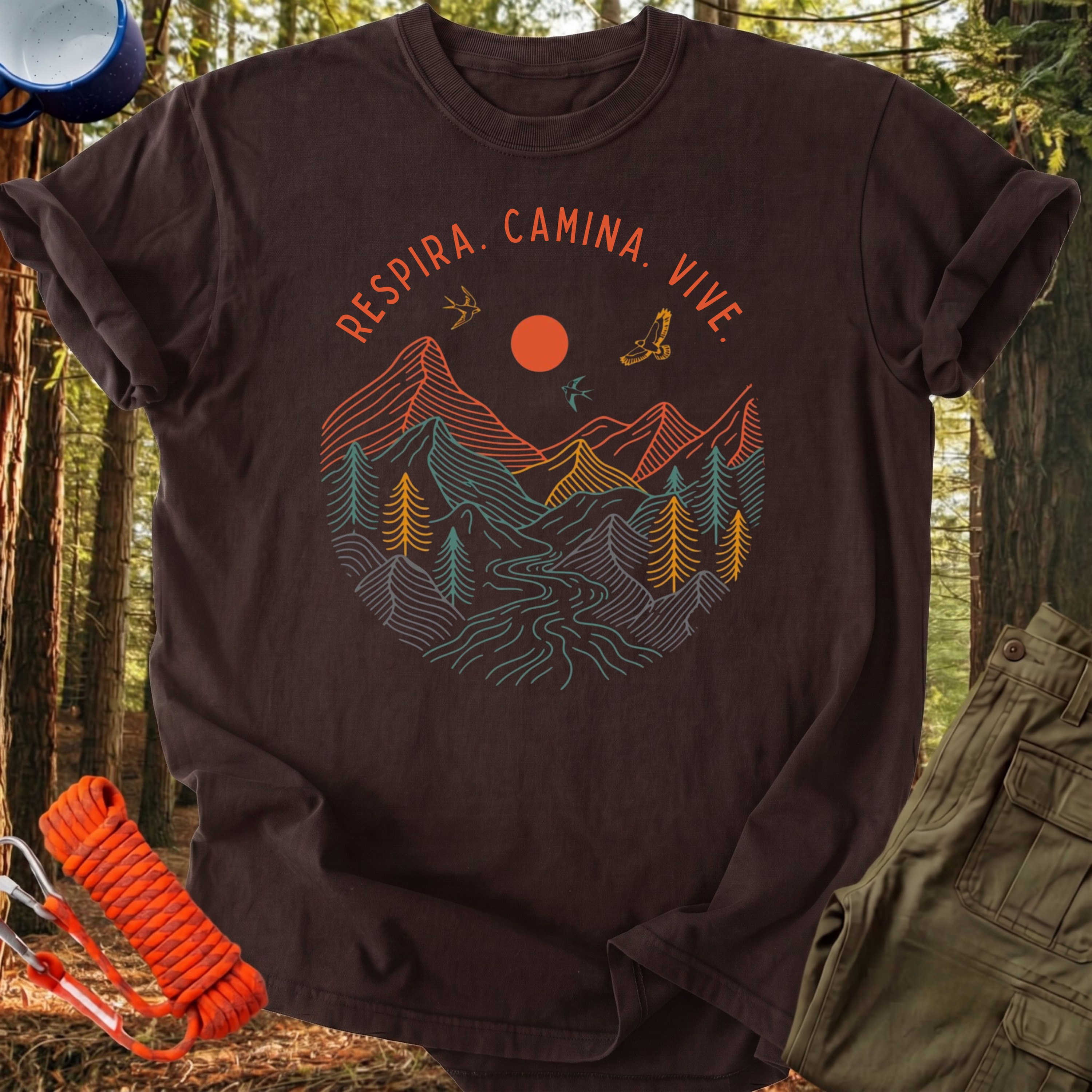 Camiseta Respira. Camina. Vive.