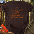 Camiseta Caminar es mi Modo Avión