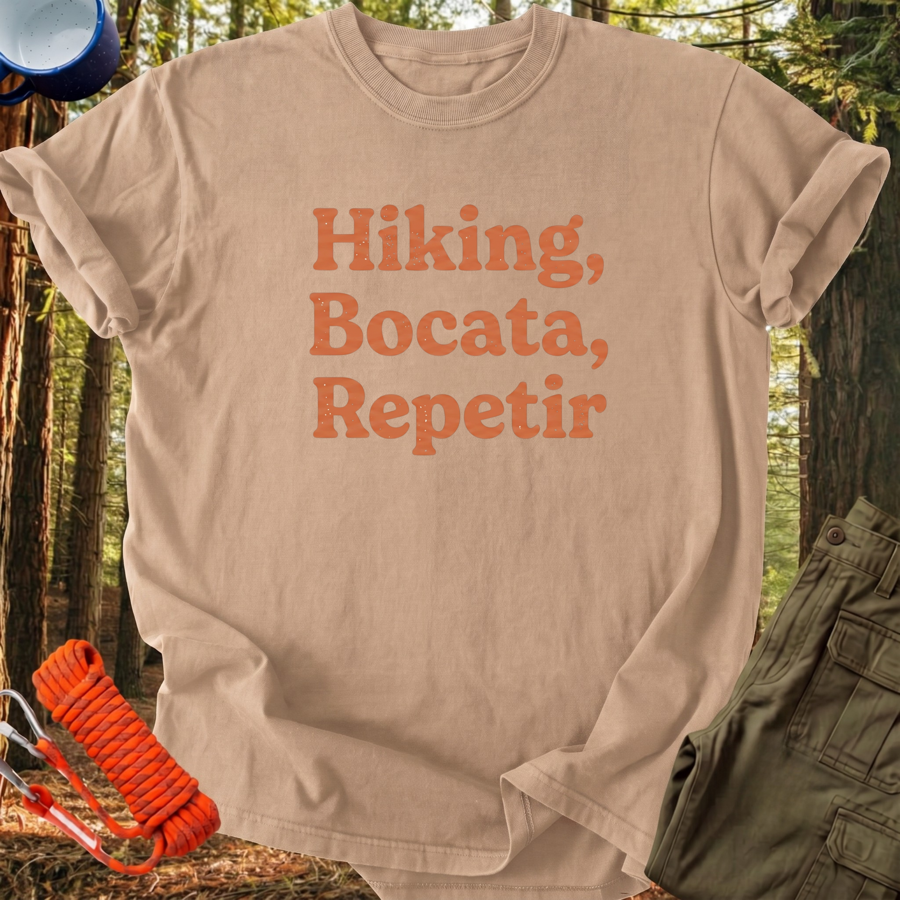 Camiseta Hiking, bocata, repetir