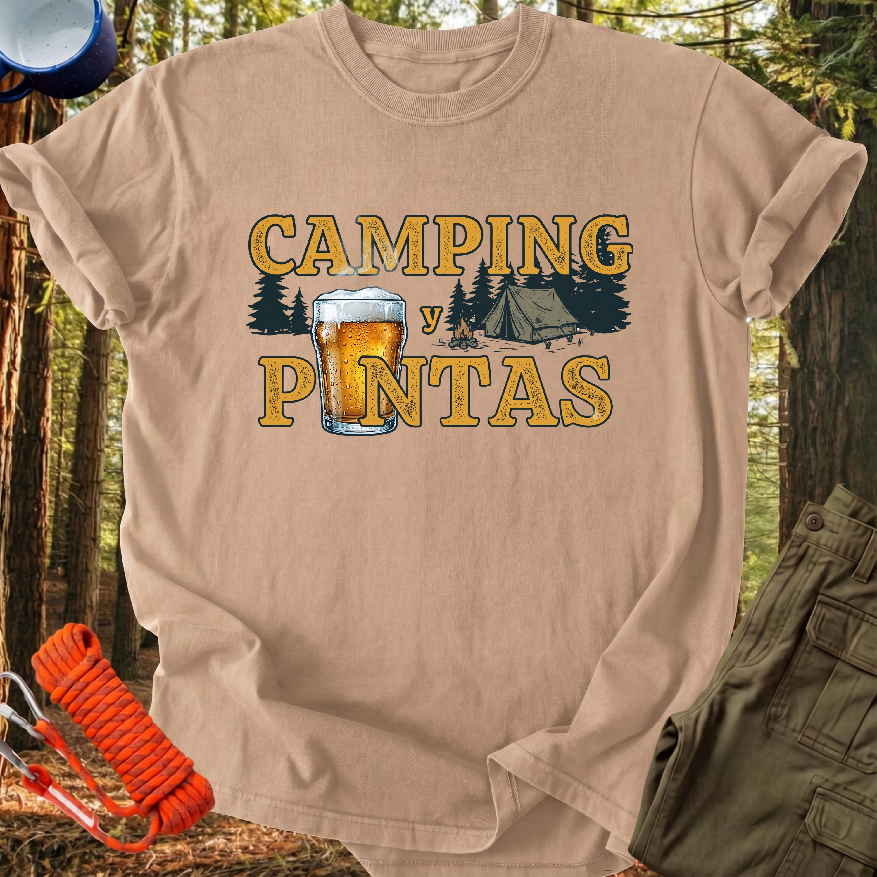 Camiseta Camping y Pintas