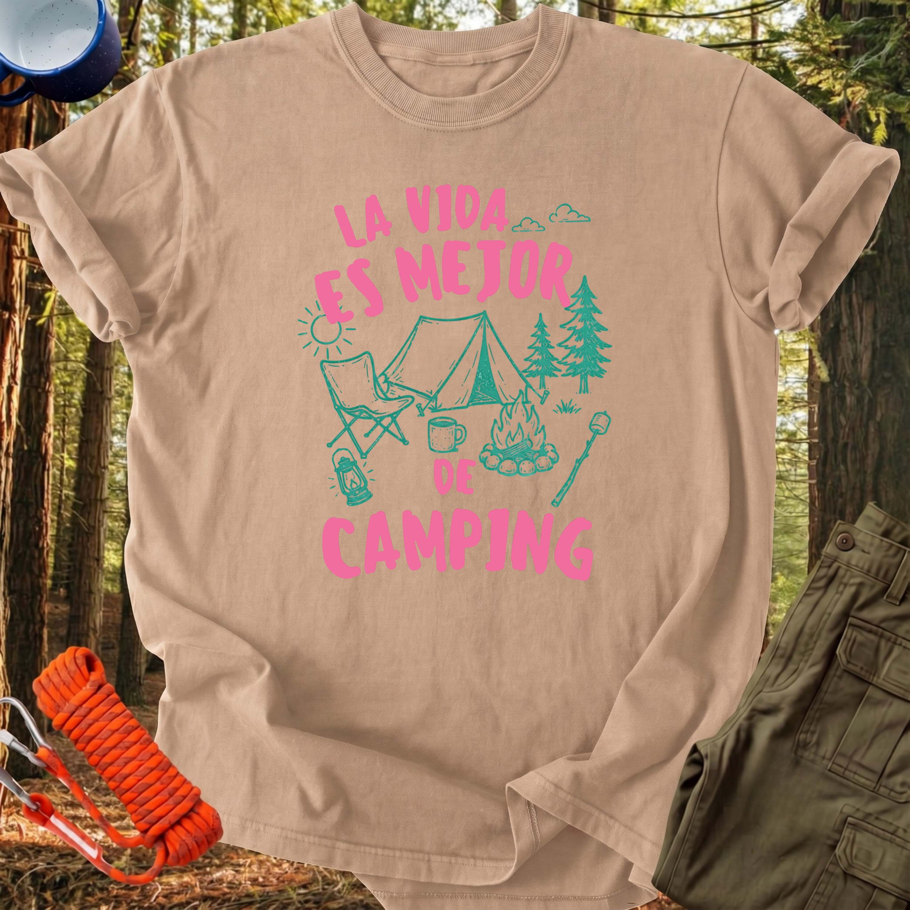 Camiseta La Vida de Camping