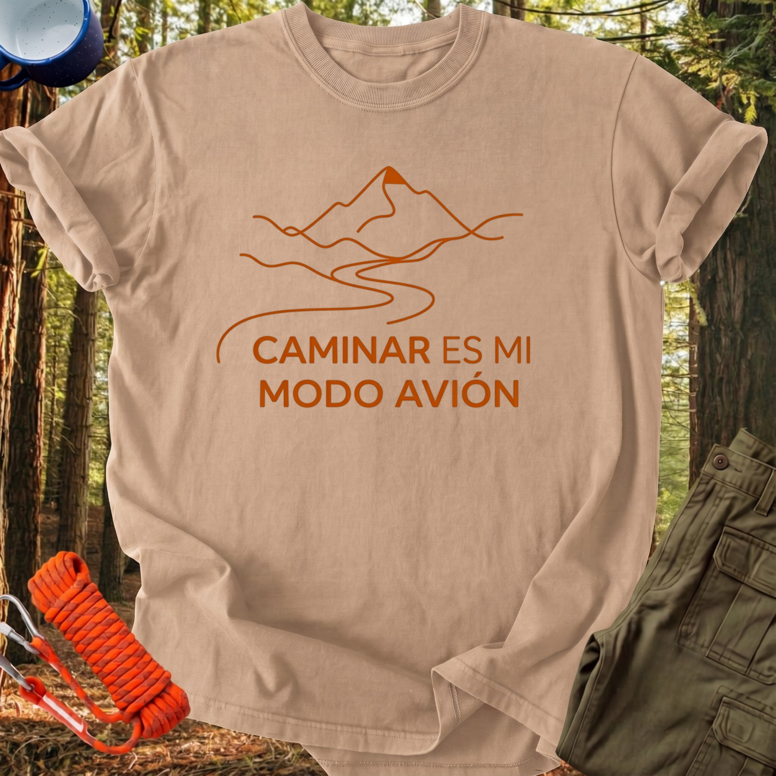Camiseta Caminar es mi Modo Avión