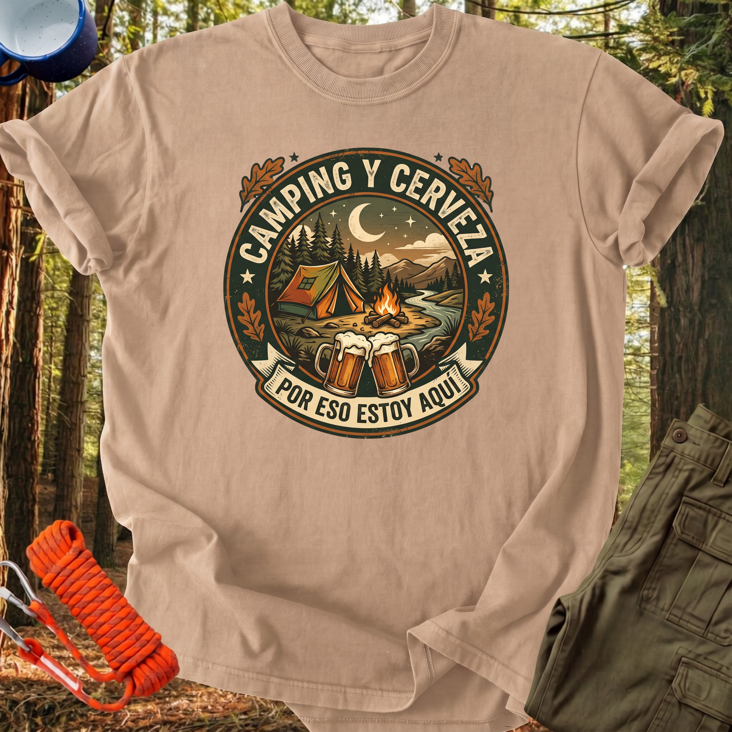 Camiseta Camping y Cerveza