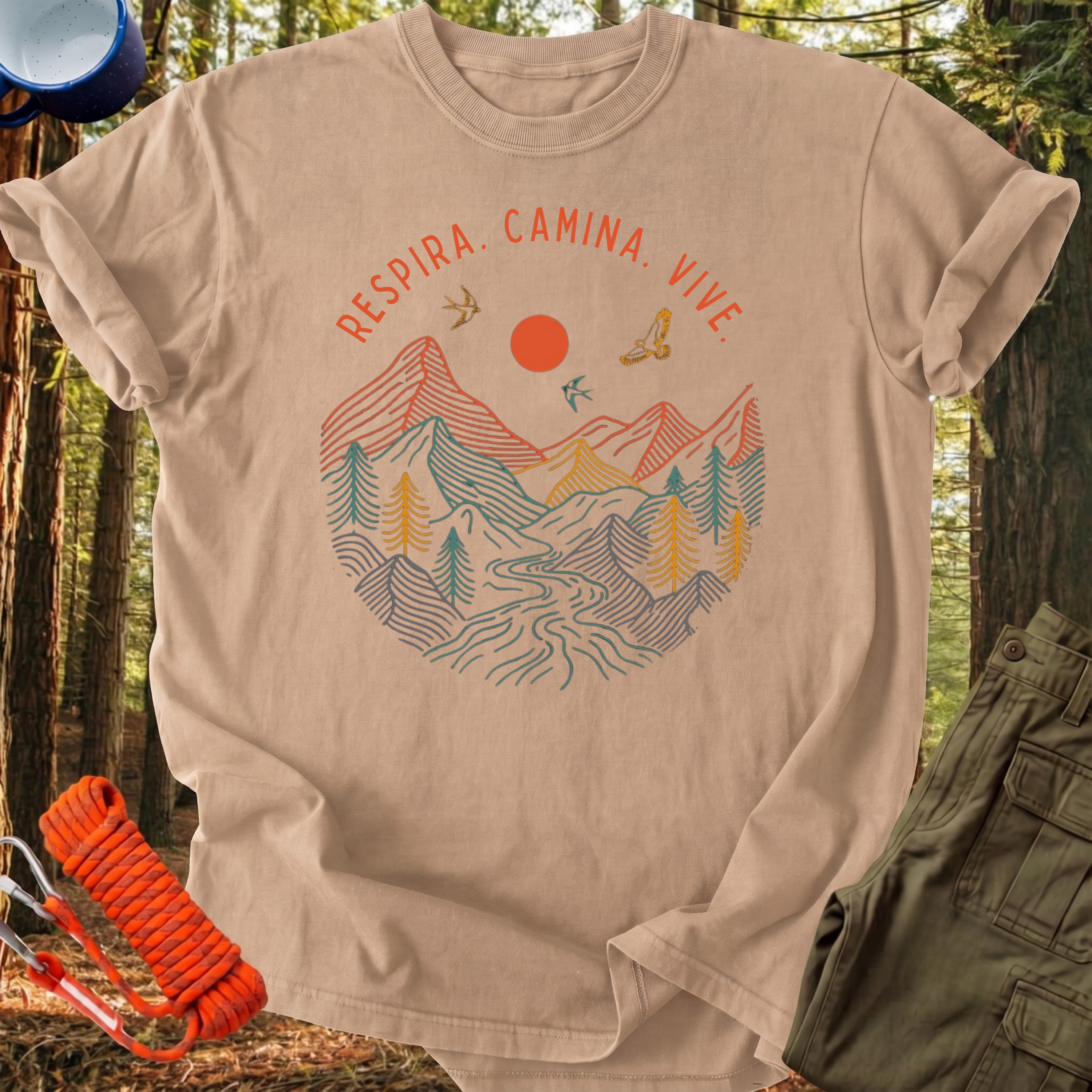 Camiseta Respira. Camina. Vive.